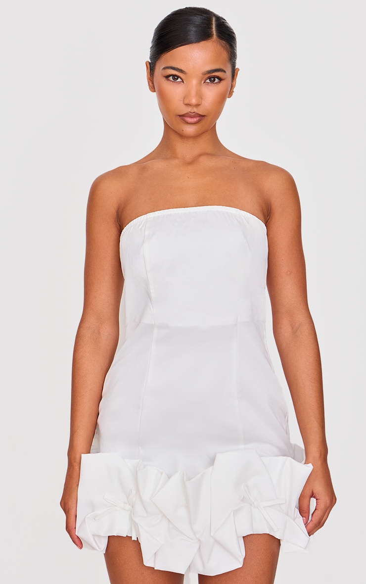 One Shoulder Puff Sleeve Tee - White | Boston Proper