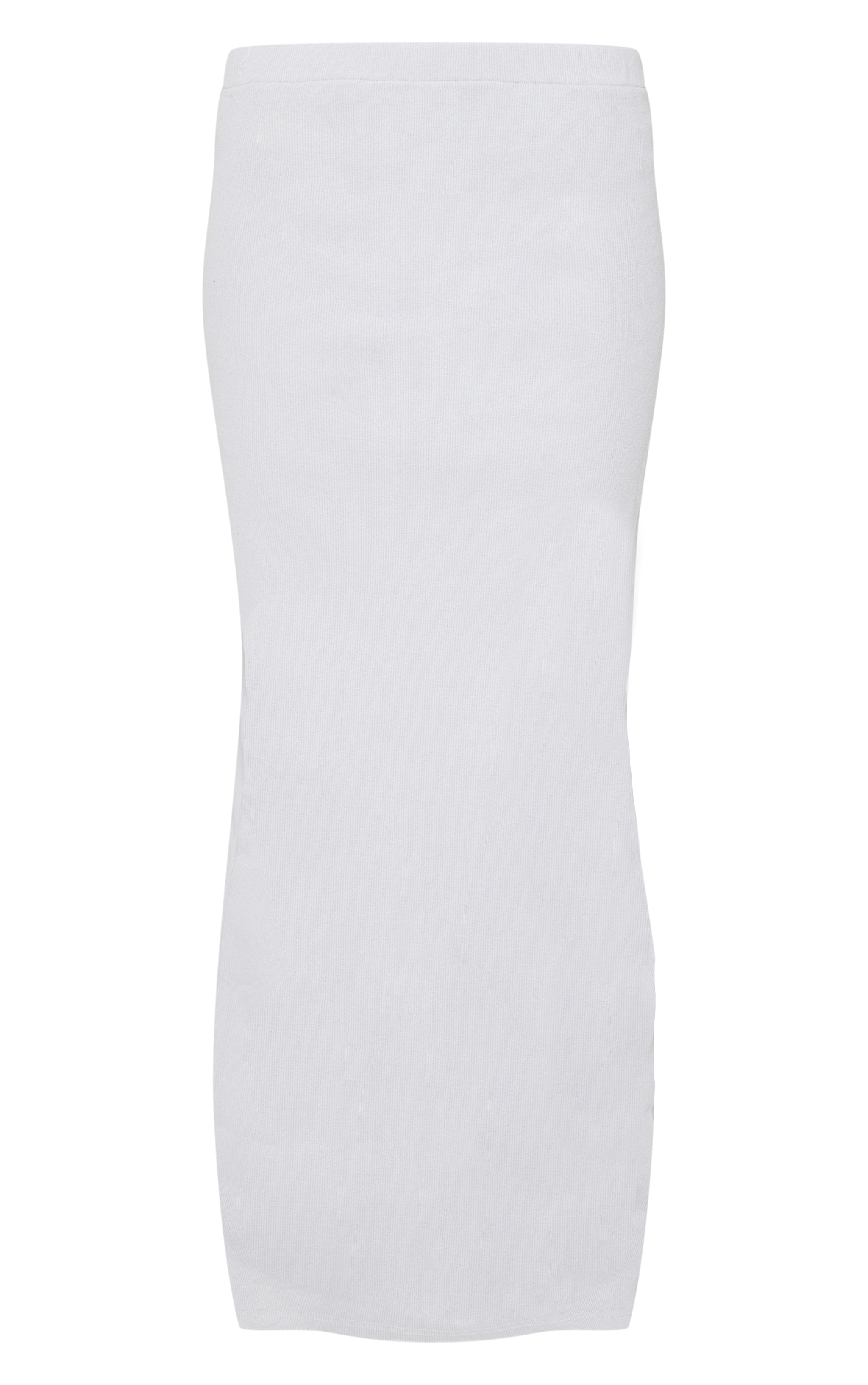 Grey Ribbed Maxi Mid Rise Skirt image 5