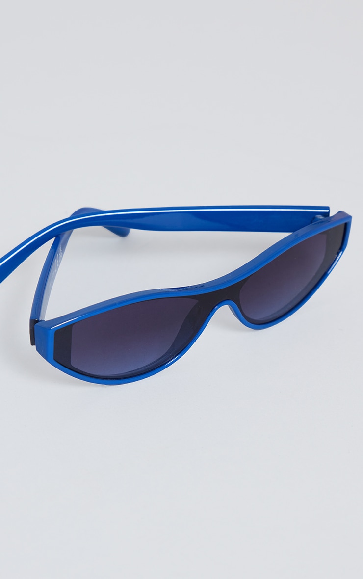 Blue Narrow Visor Sunglasses image 2