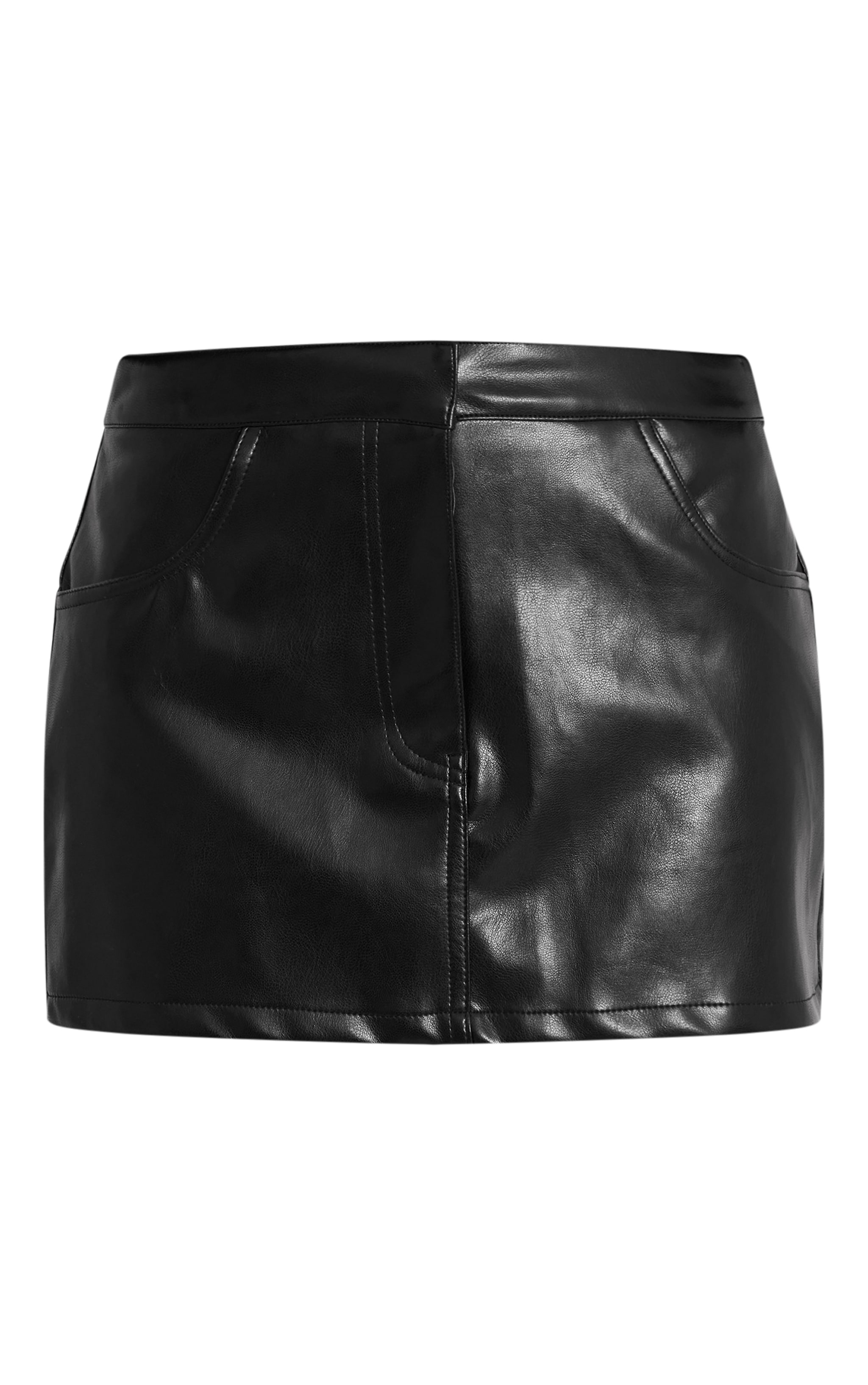 Black Faux Leather Mini Skirt image 6