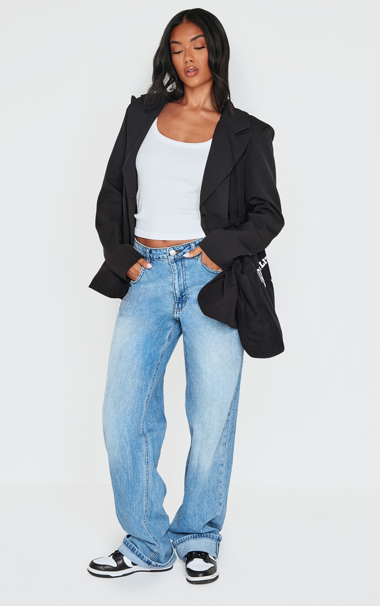 Black Minimal Single Breasted Blazer image 3