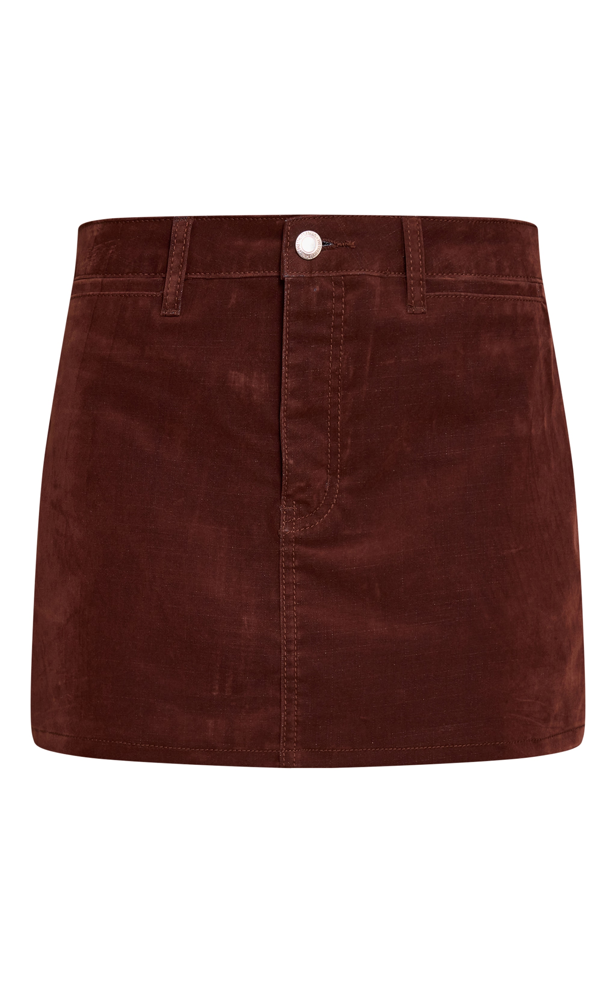 Mini-jupe en jean floqué chocolat image 6