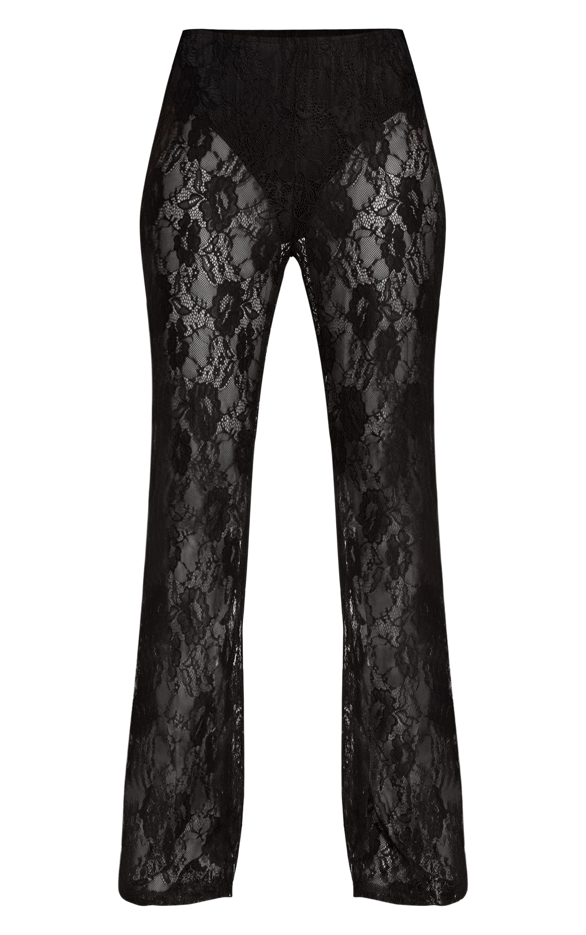 Tall Pantalon droit en dentelle noire image 5