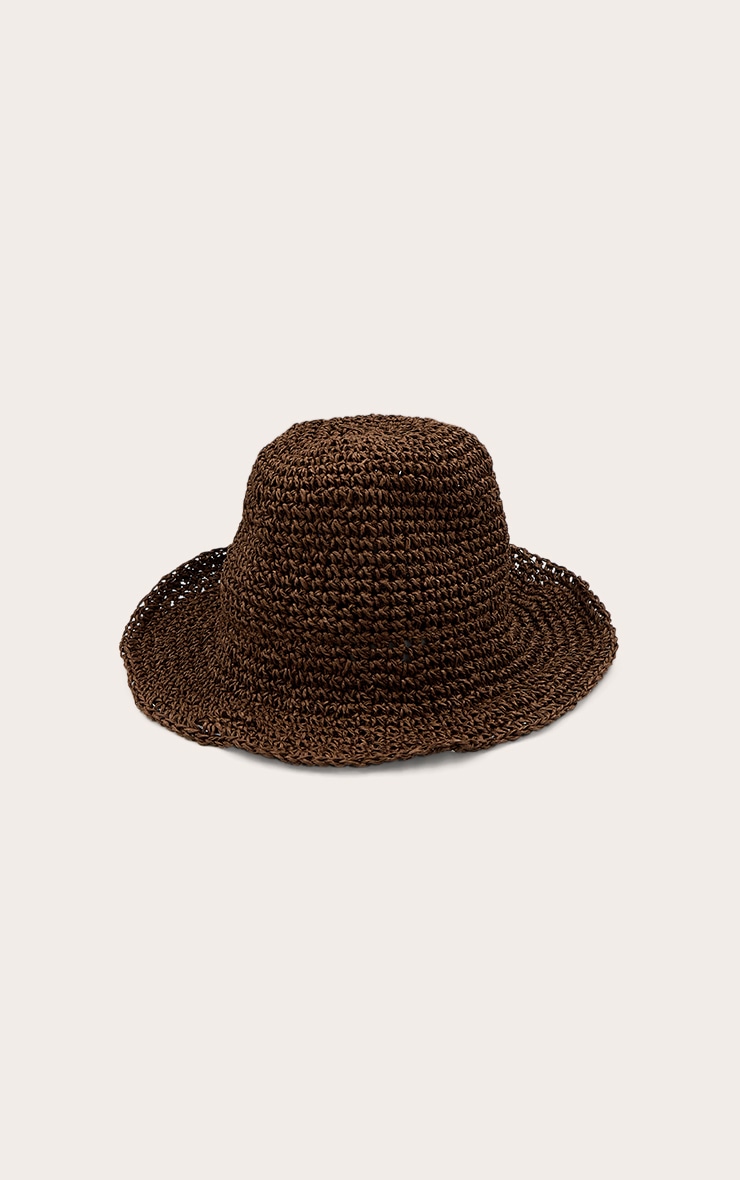 Chocolate Raffia Bucket Hat image 2