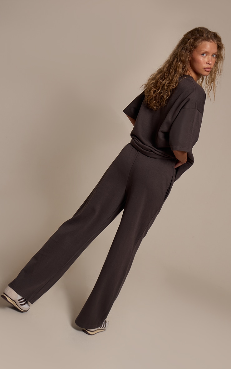 Charcoal Grey Jersey Oversized T-shirt image 2