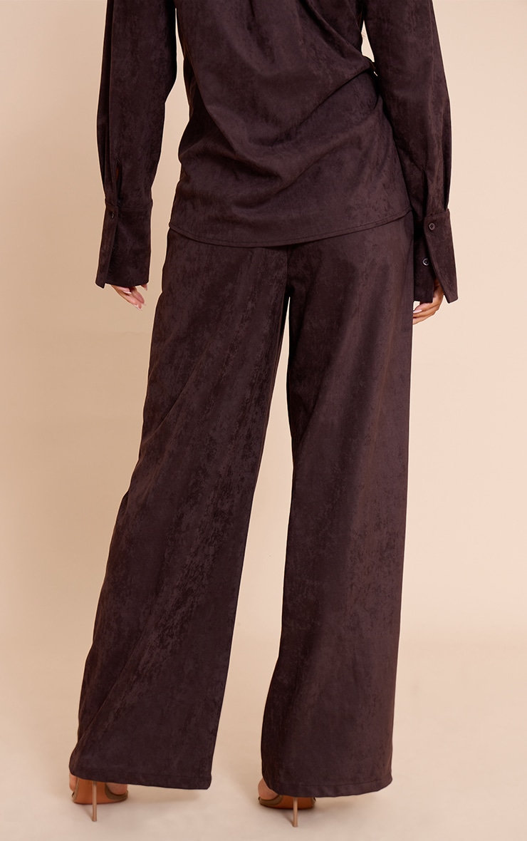 Chocolate Suede Straight Leg Pant image 3