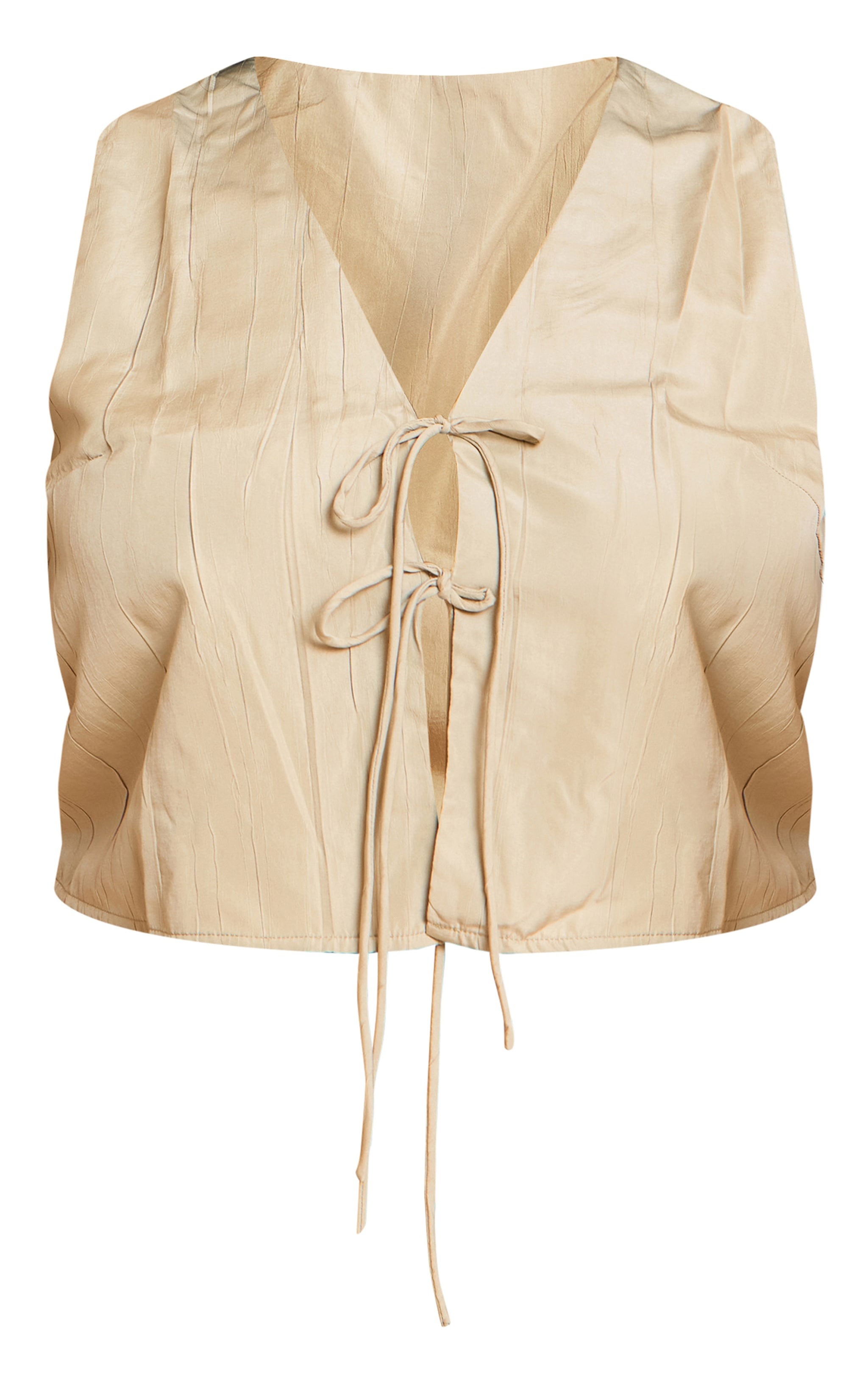 Plus Clay Textured Tie Detail Vest image 5