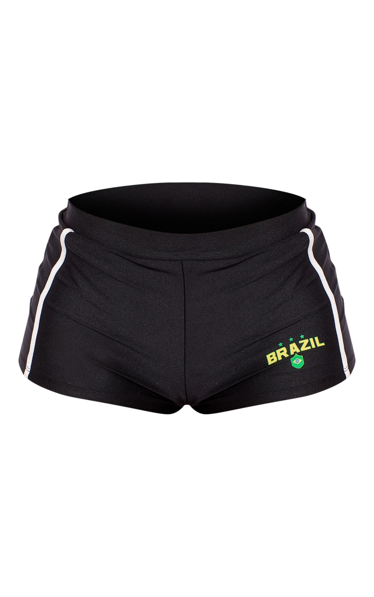 Black Brazil Contrast Bikini Hot Pants PrettyLittleThing QA