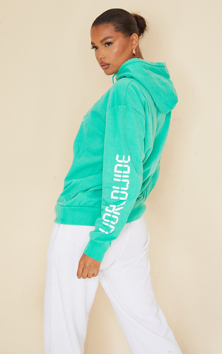 Bright green hoodie women's sale