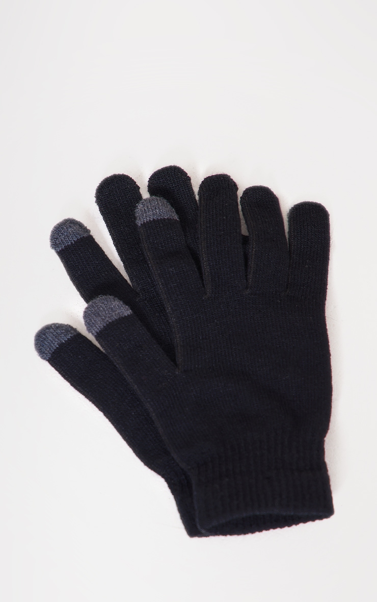 Black Touch Screen Gloves image 3