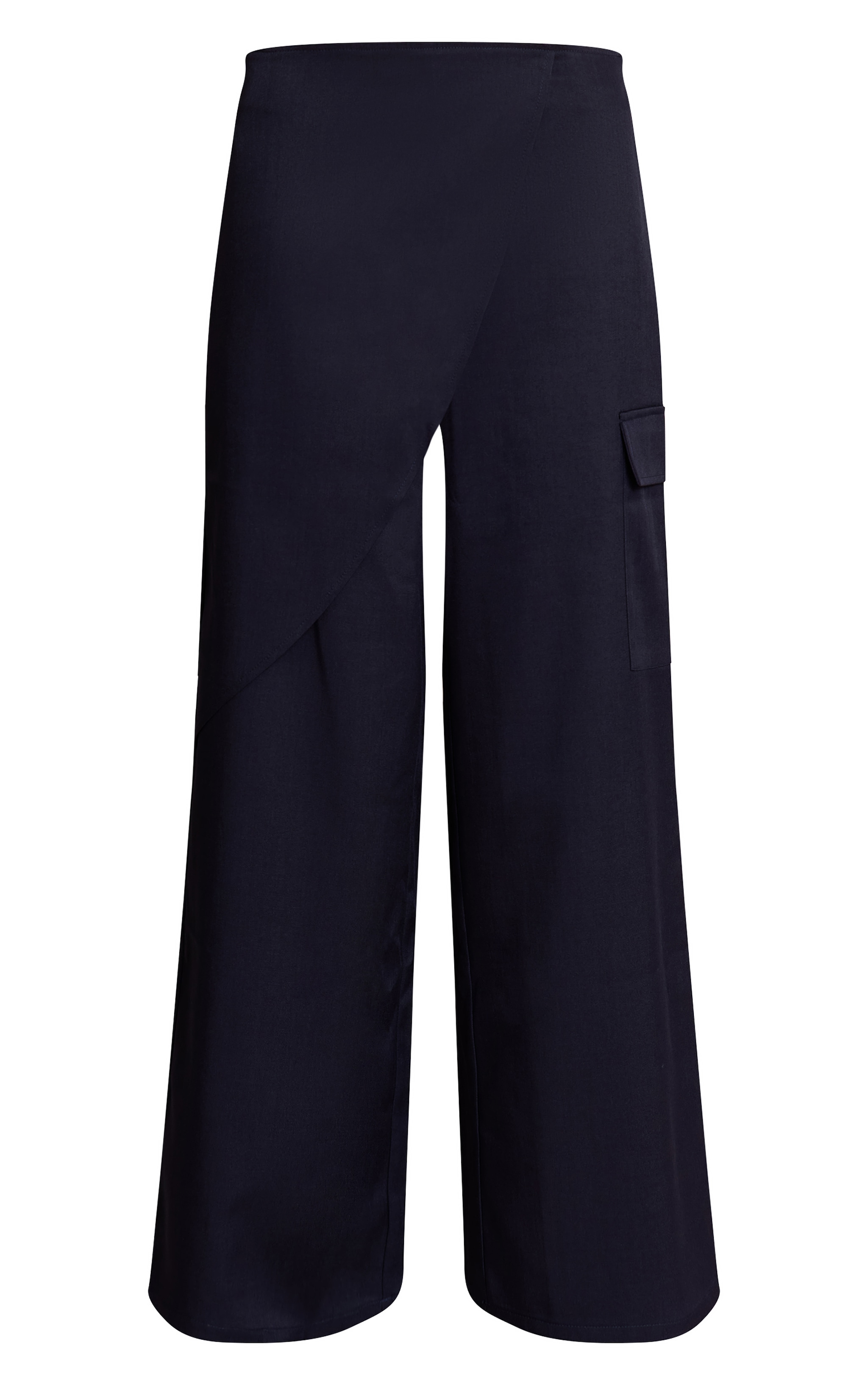 Navy Woven Wrap Detail Cargos  image 5