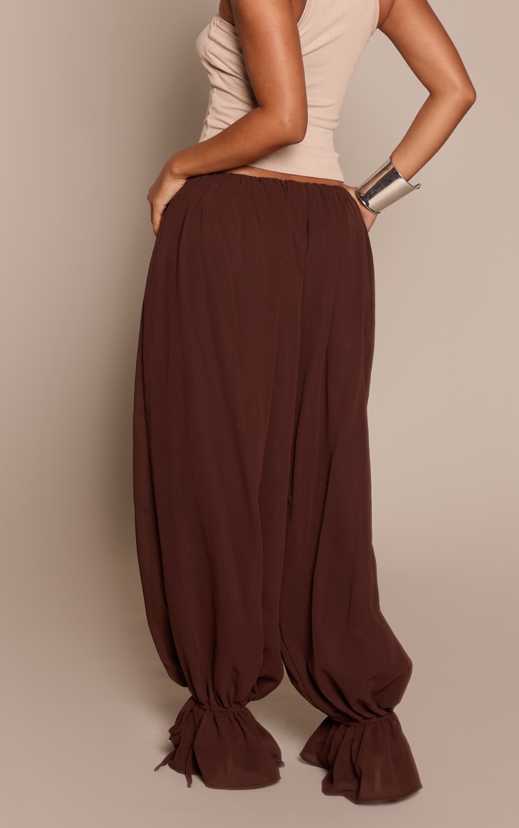 Petite Chocolate Chiffon Balloon Pants  image 3