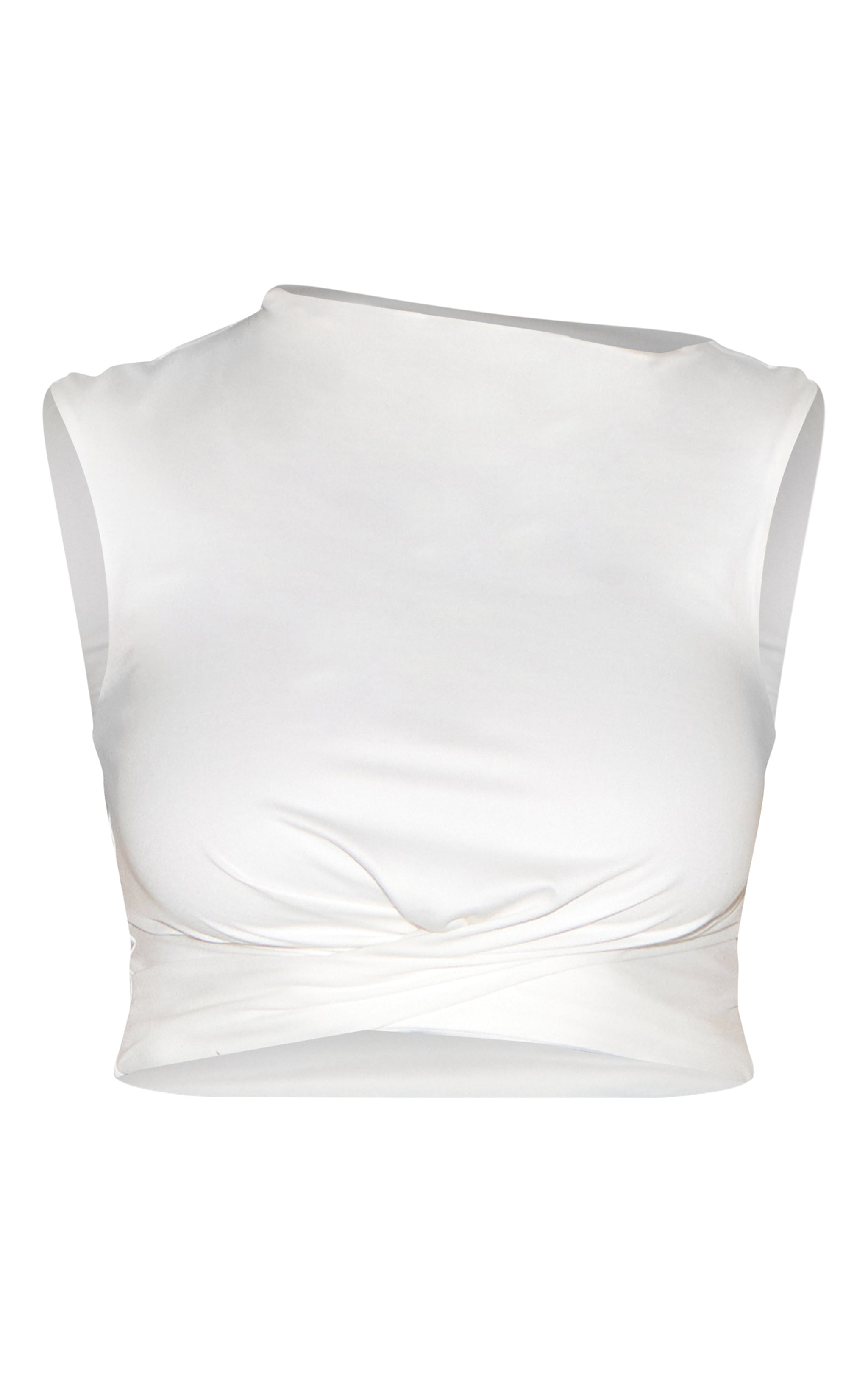 Shape White Super Soft Off Shoulder Twist Front Top image 5