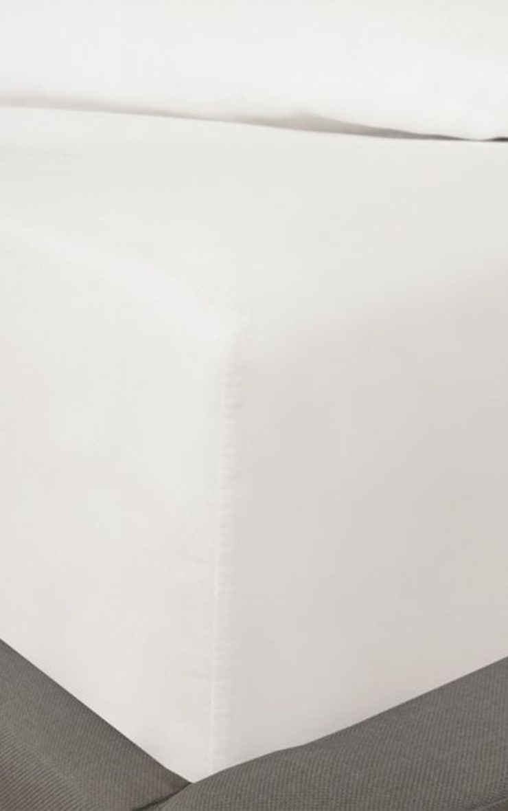 White Easy Care Double Fitted Sheet