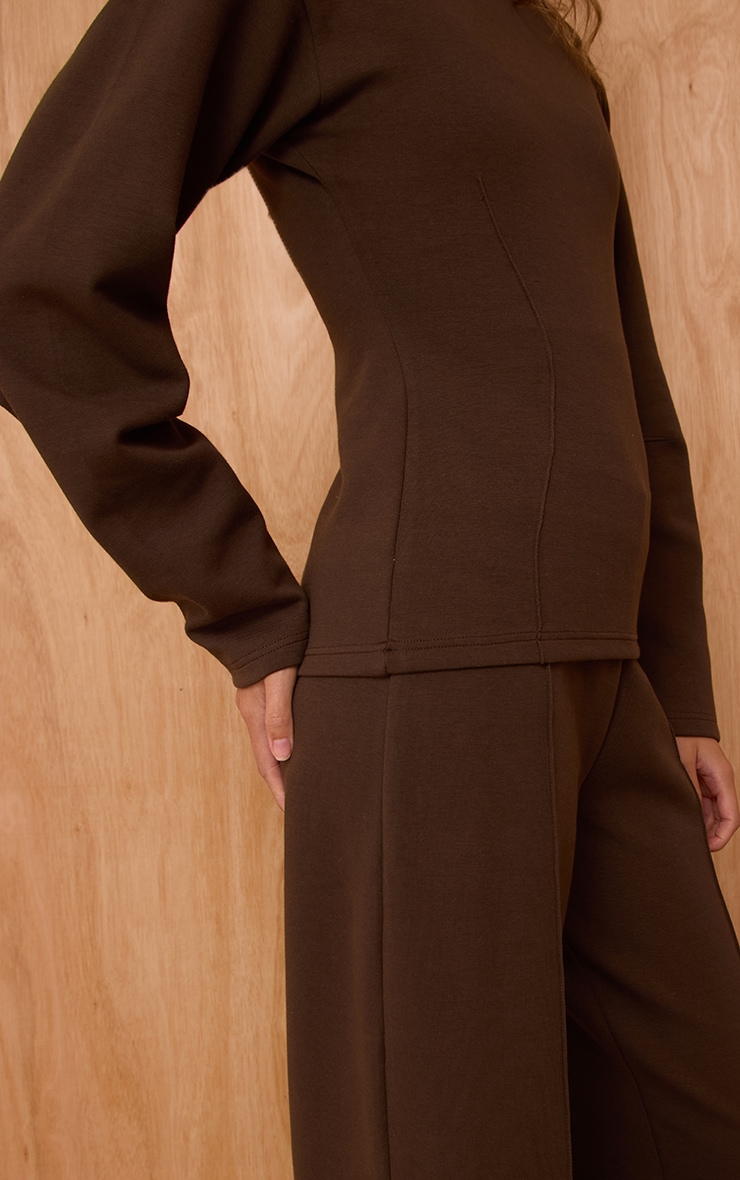 Sweat tissé espresso à taille cintrée image 4