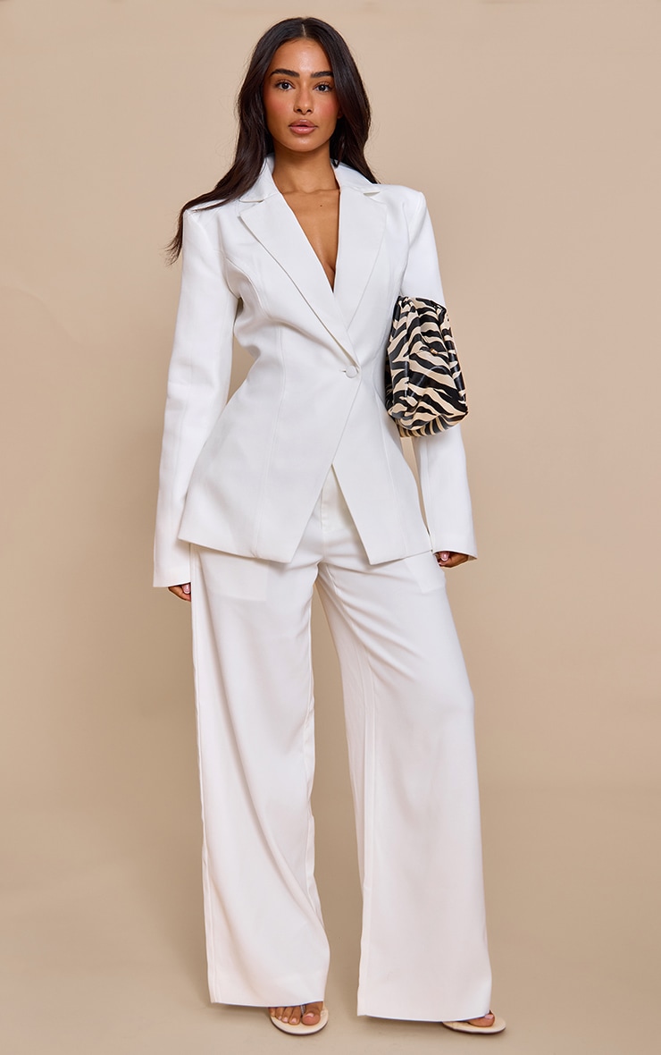 Petite Cinched Waist Open Back Blazer image 3