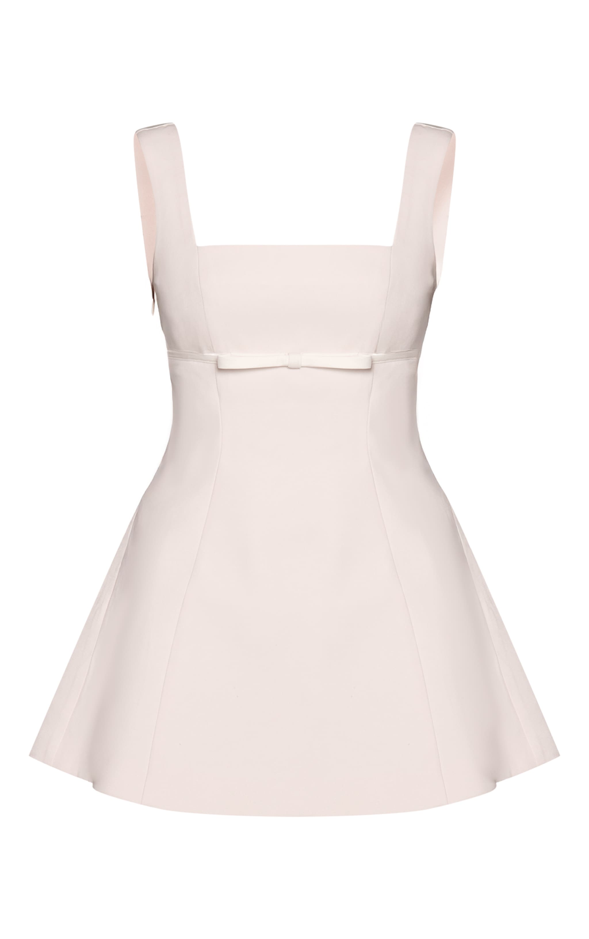 Premium Cream Woven Belt Detail Shift Dress  image 5