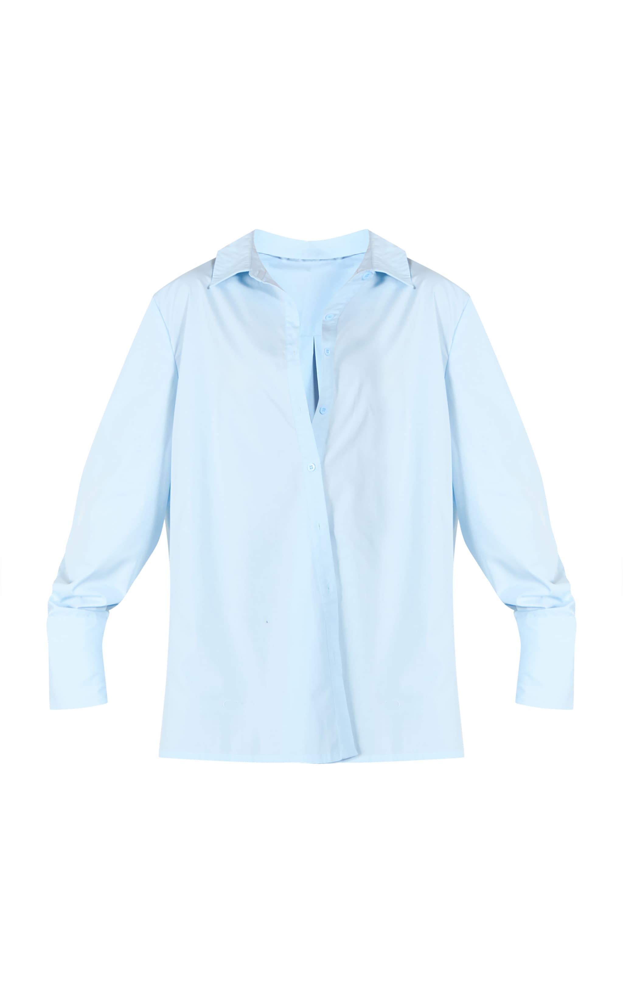 Light Blue Oversized Cuff Shirt image 5