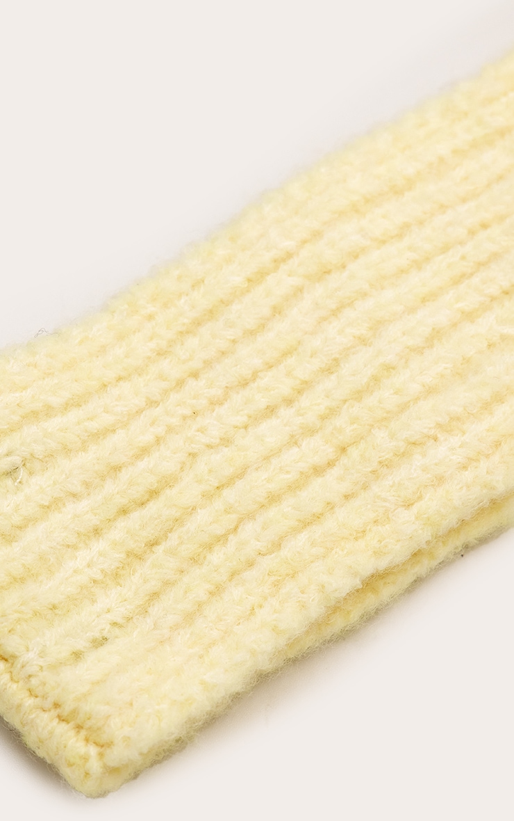 Butter Yellow Brushed Knit Headband image 3