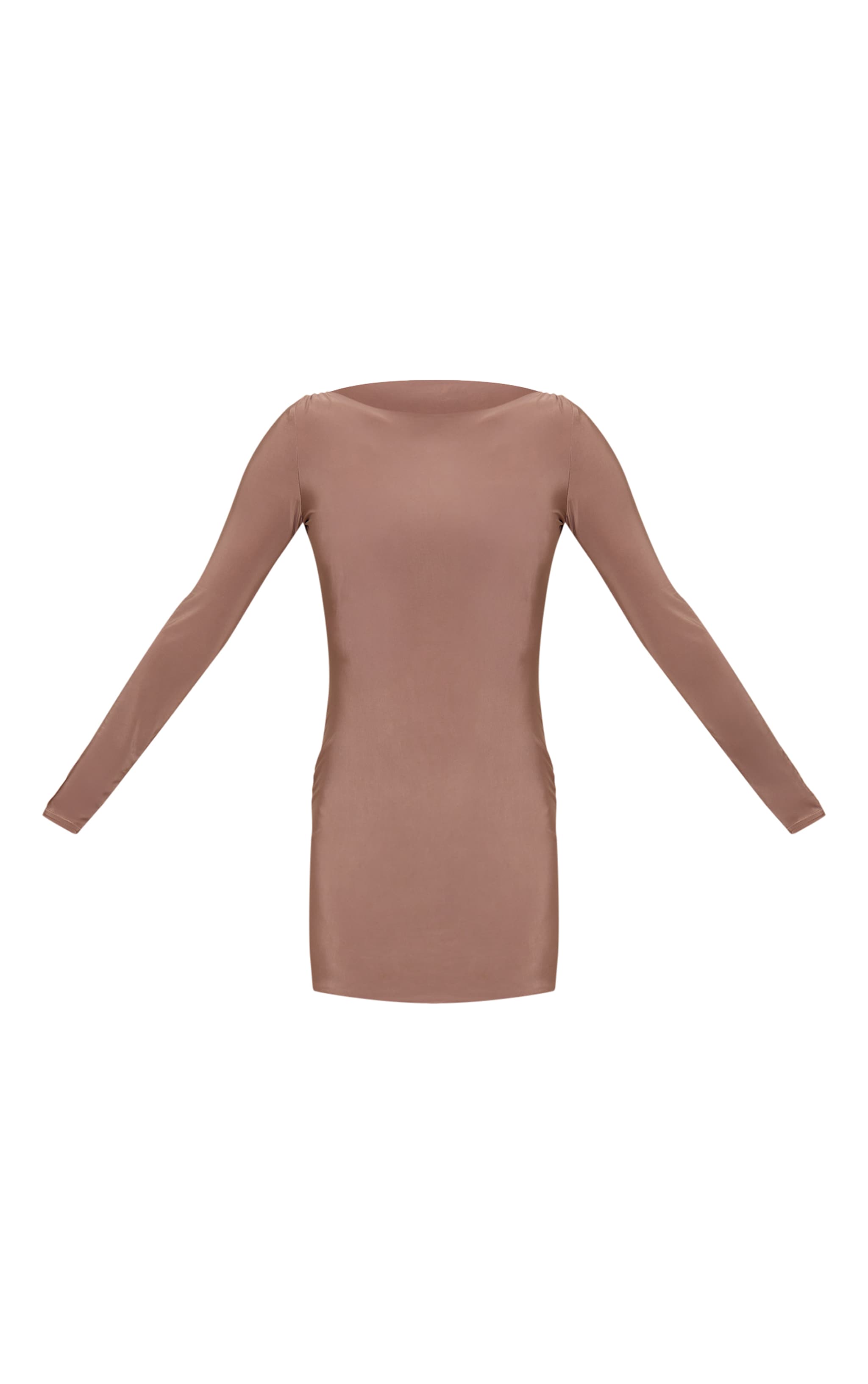 Mocha Slinky Long Sleeve Mini Dress image 5