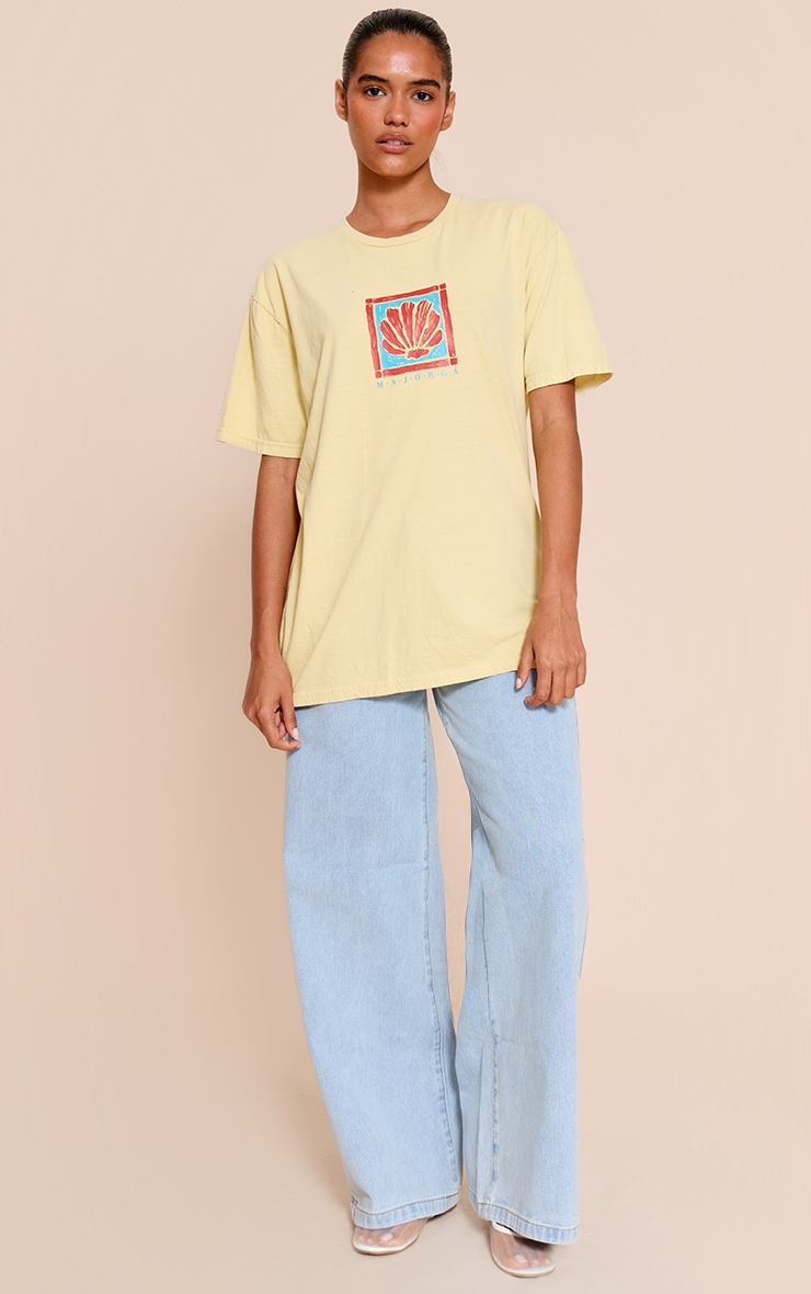 Lemon Majorca Shell Graphic Oversized T-shirt image 3