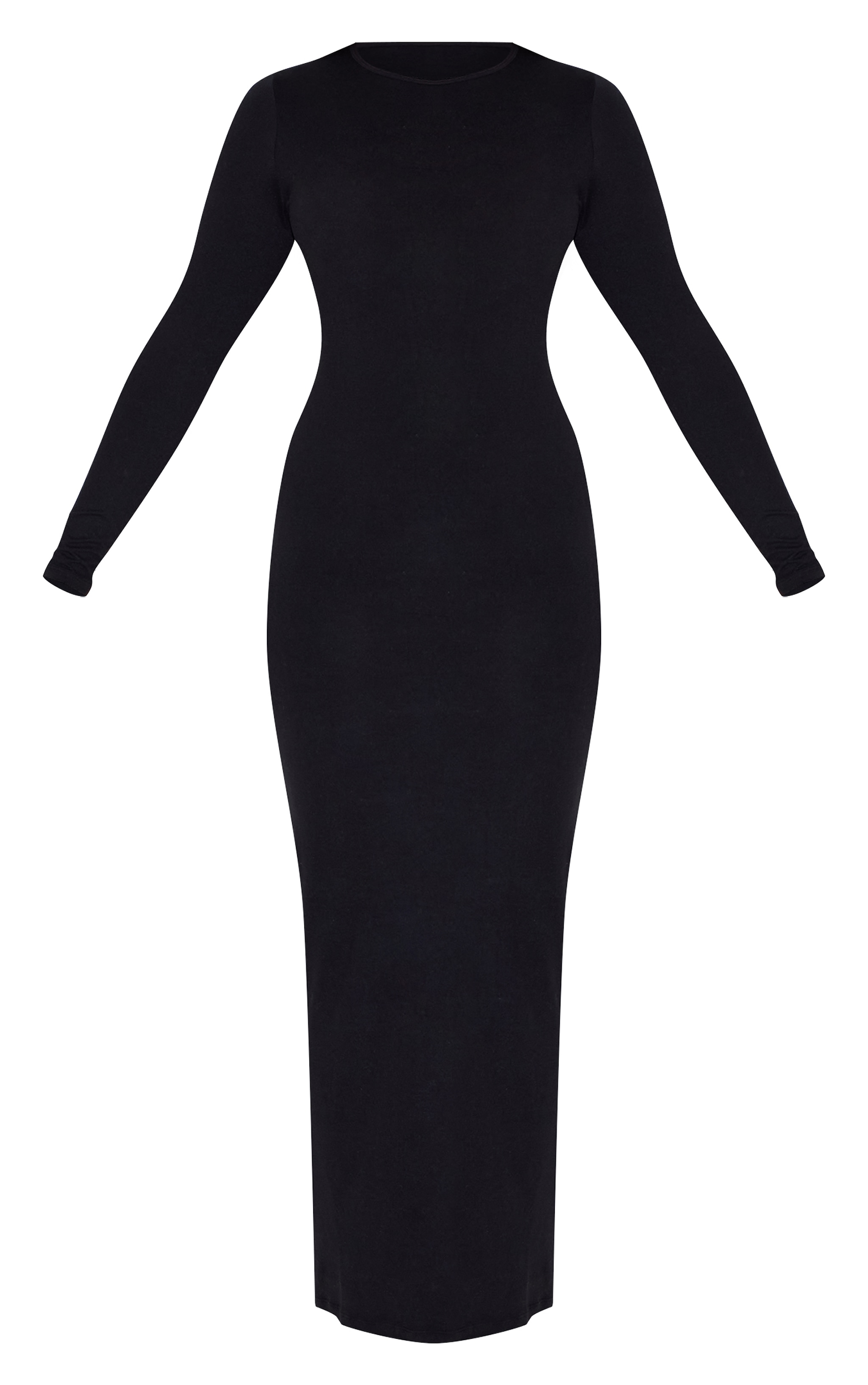 Shape Robe longue sculpt noire à manches longues image 5