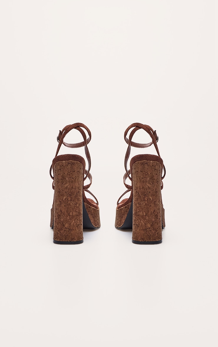Black Square Toe Double Buckle High Heeled Sandals