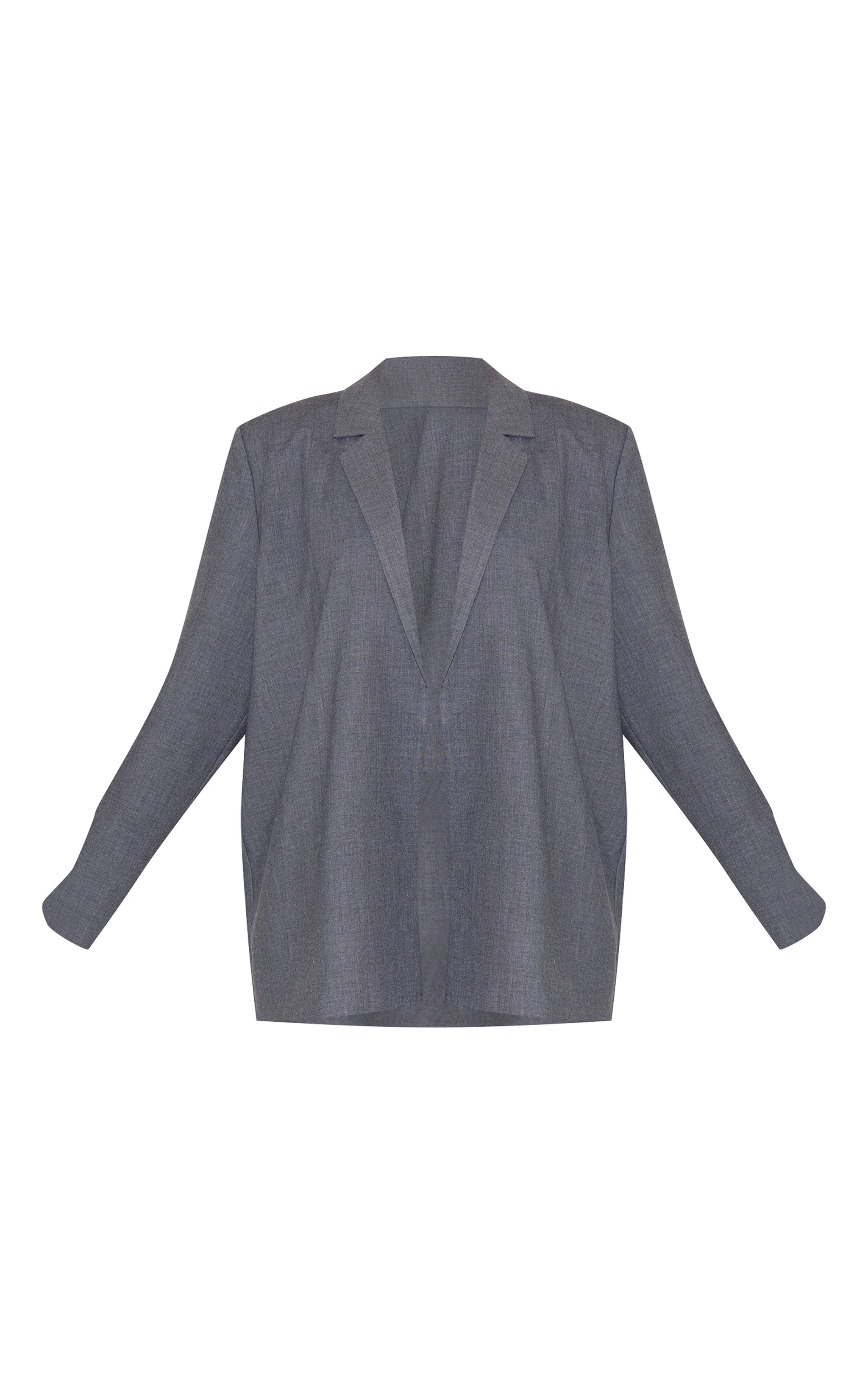 Plus Charcoal Tailored Oversized Dad Blazer image 5