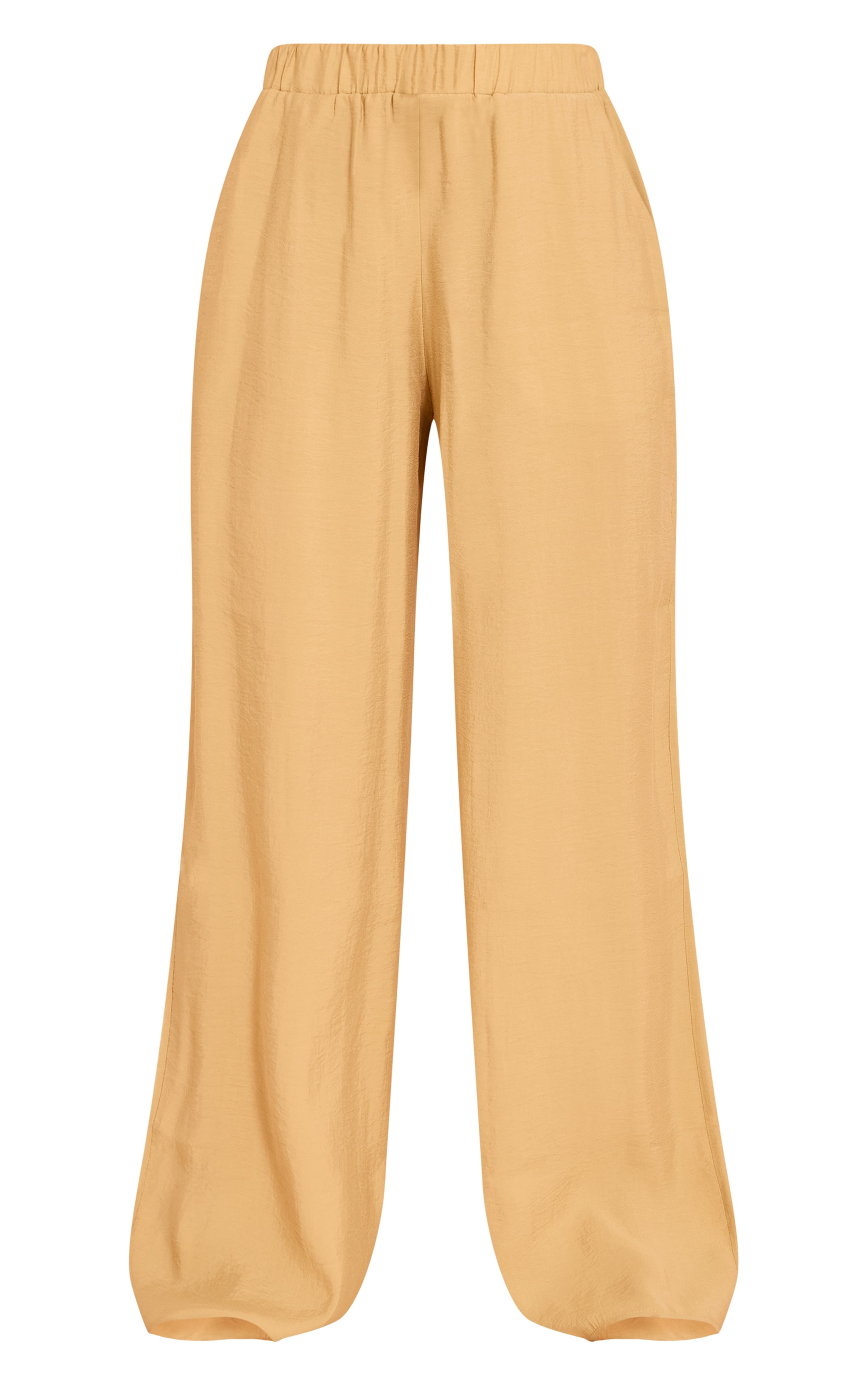Pantalon large tissé moutarde image 5