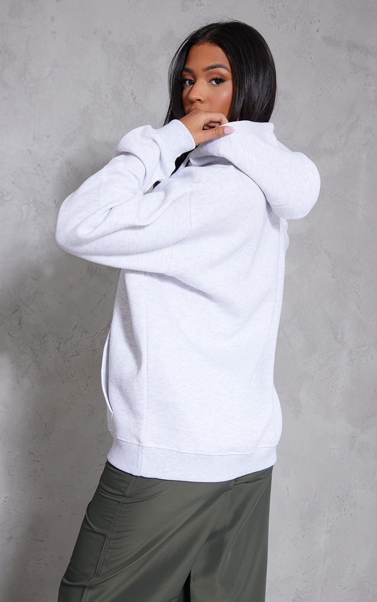 Tall Ash Grey Basic Oversized Hoodie image 2