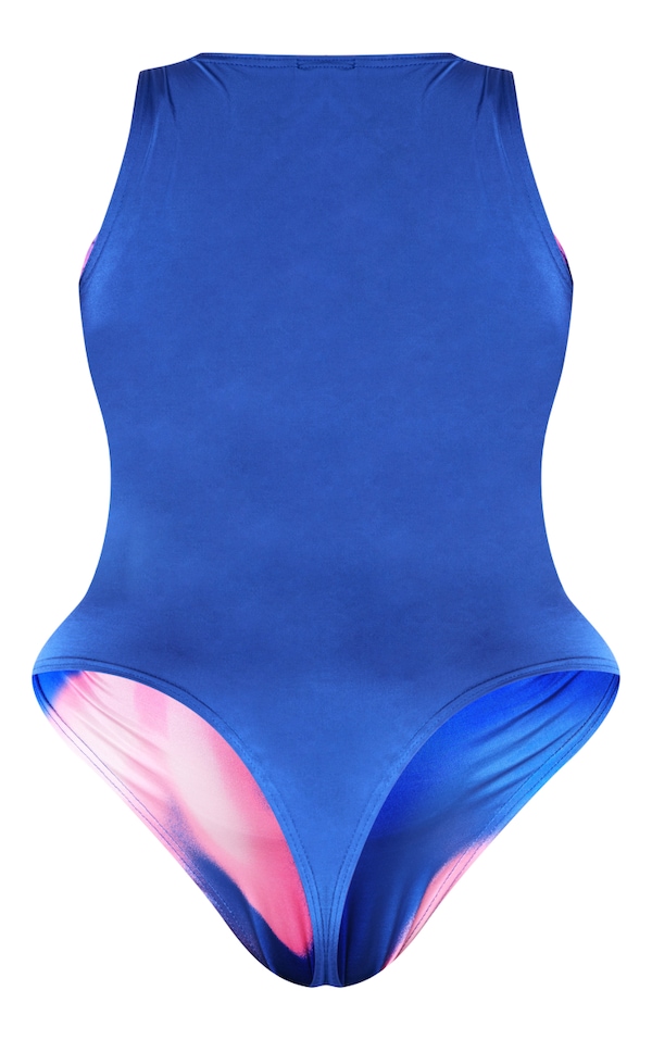 Plus Pink Body Print Bodysuit Plus Size PrettyLittleThing