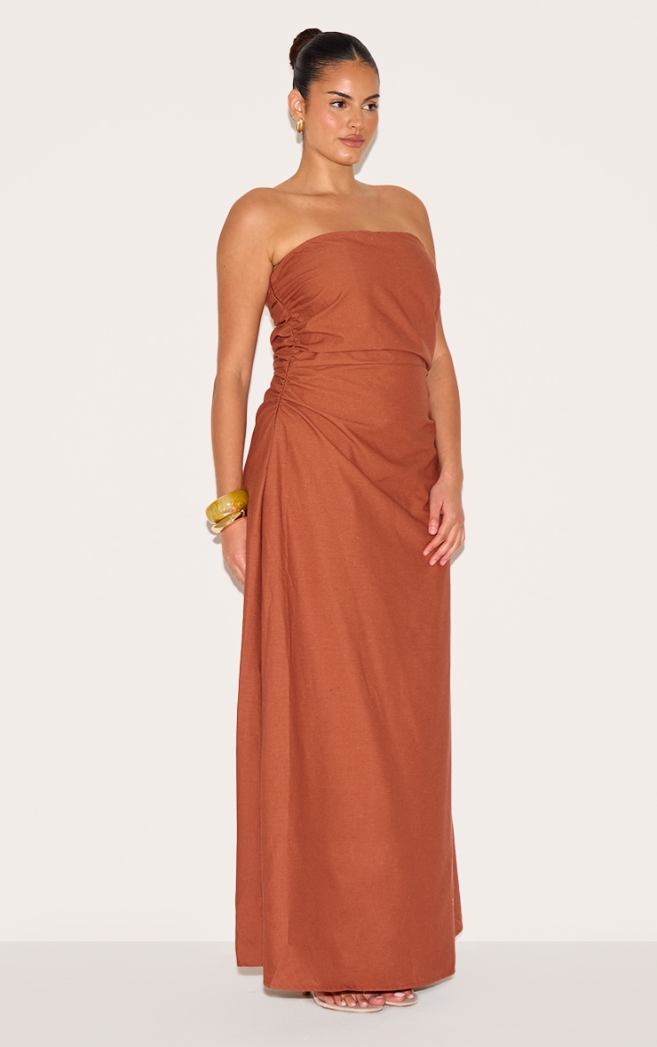 Plus Robe bustier longue rouille image 3