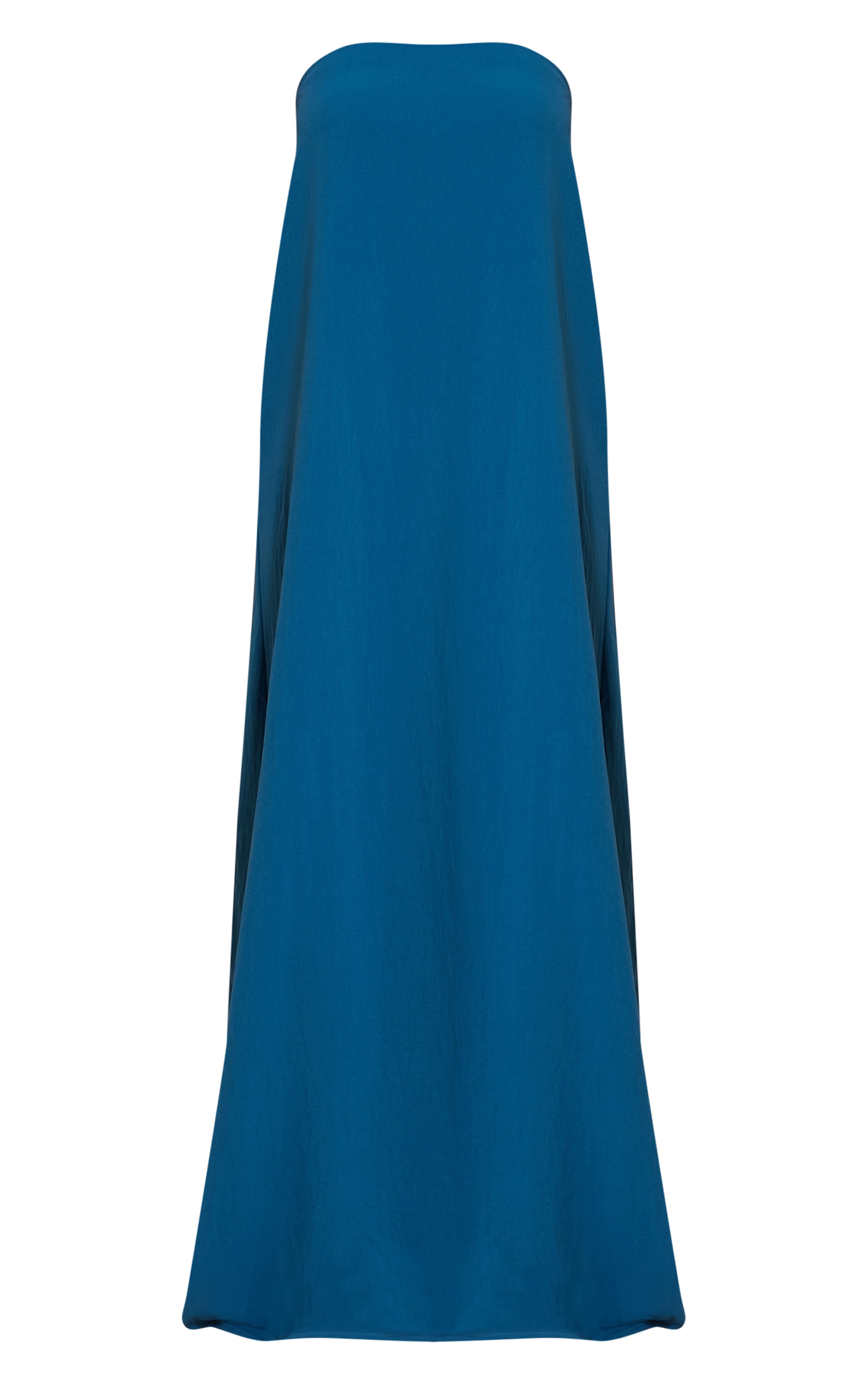 Petite Teal Floaty Woven Bandeau Maxi Dress image 5