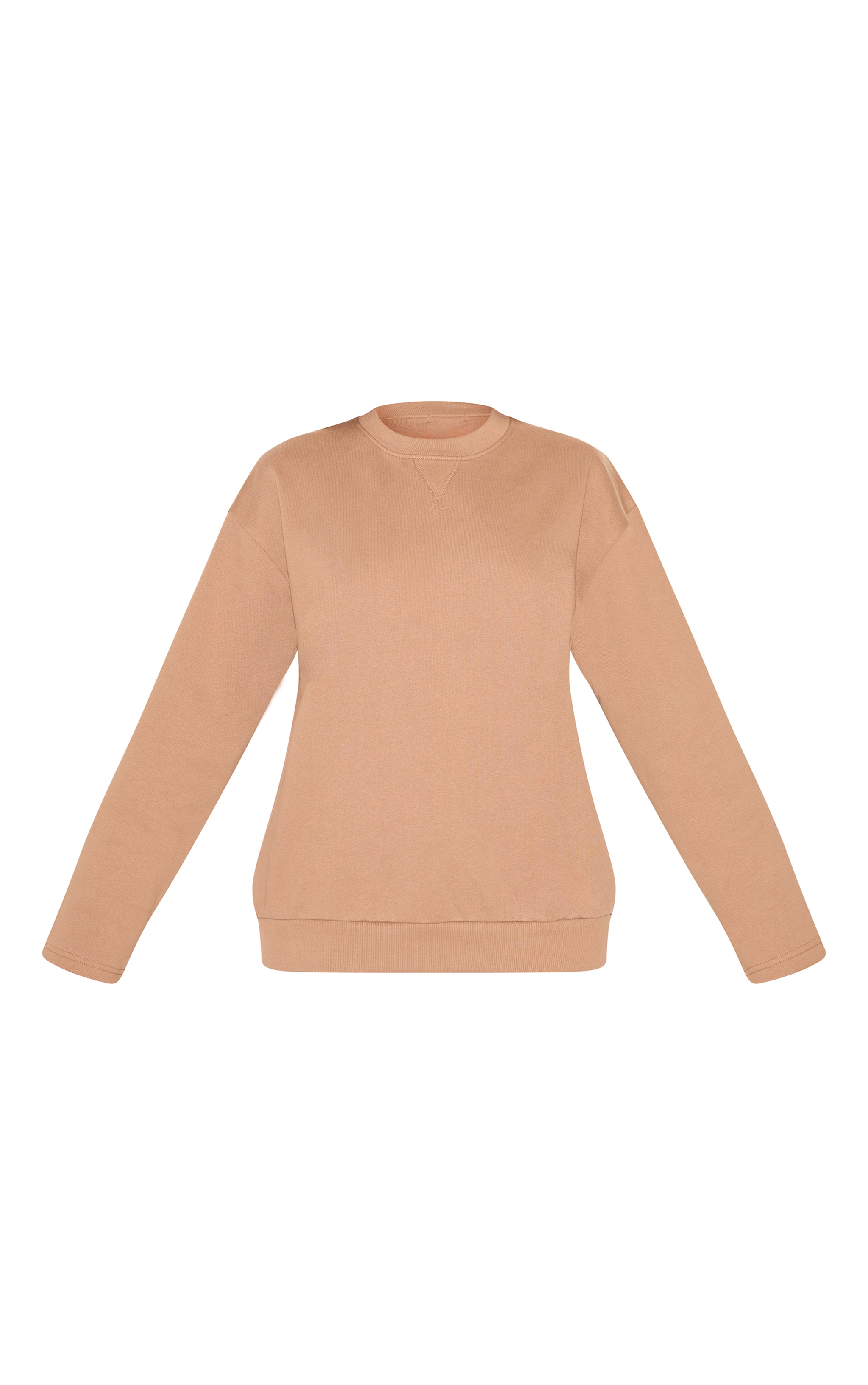 Taupe Premium Oversized Crew Neck Sweatshirt image 5