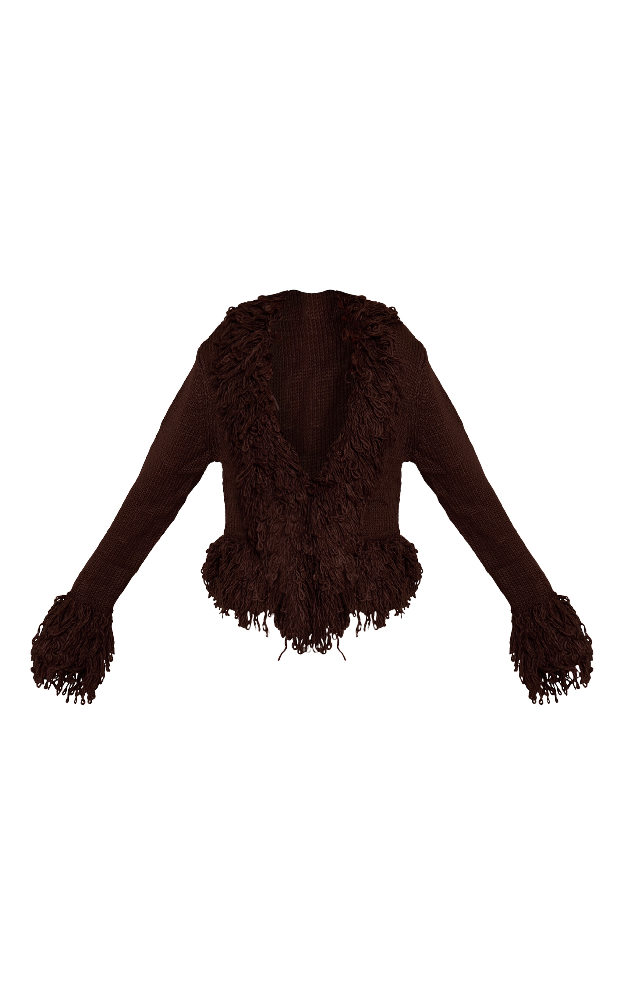 Chocolate Loop Knit Edge cardigan image 5