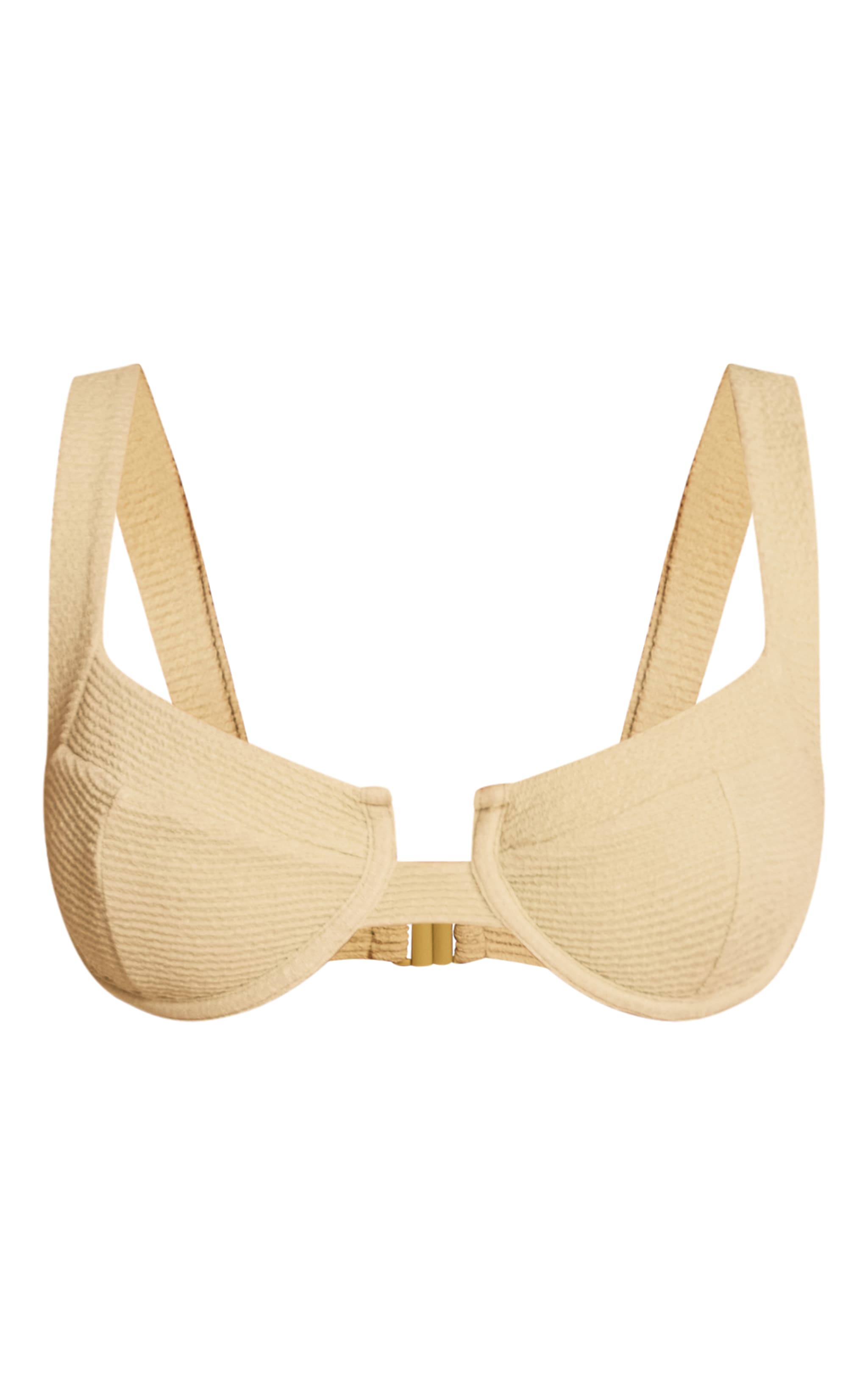 Sage Green Mini Crinkle Underwired Bikini Top image 5