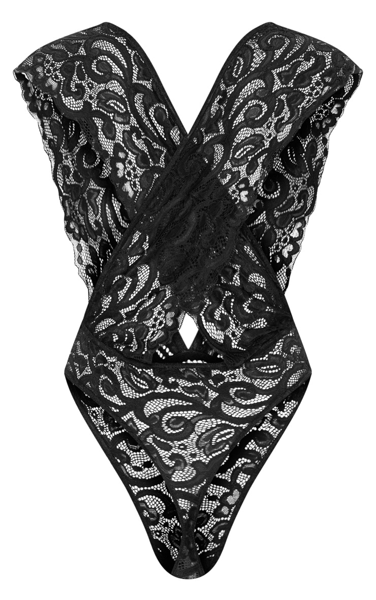 black deep plunge cross back lace body value black deep plunge cross back lace body value