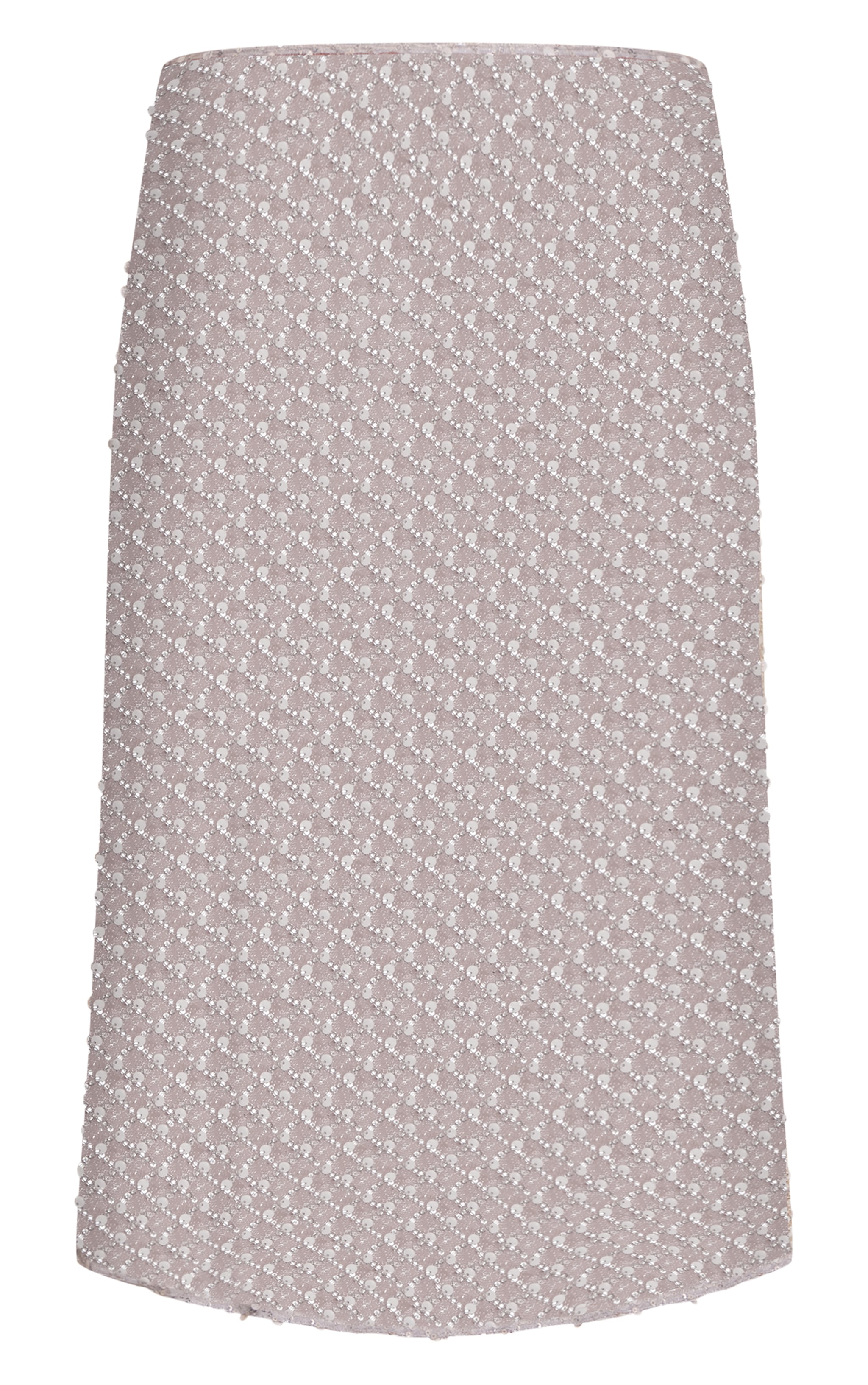 Ice Grey Embellished Midi Skirt image 6
