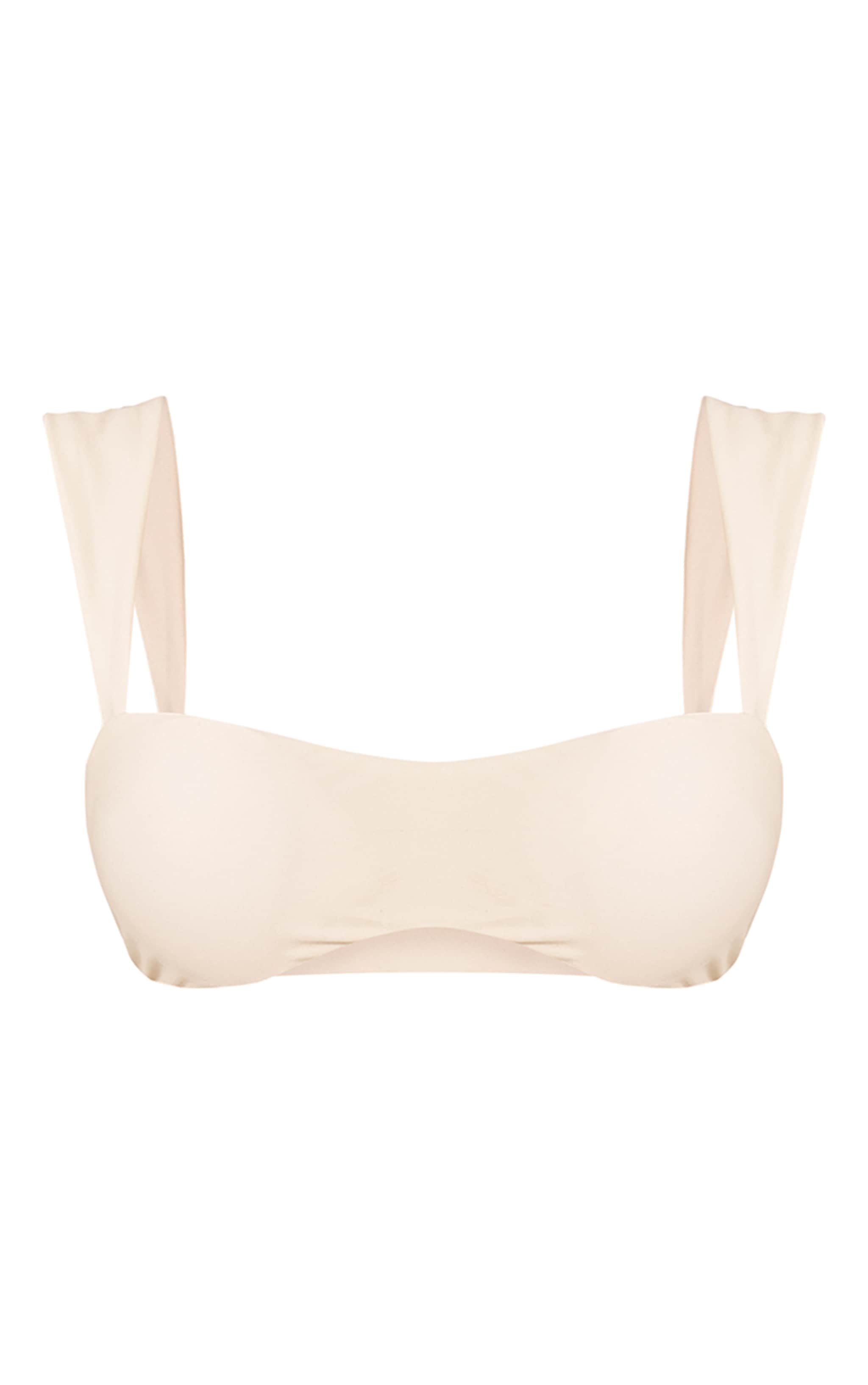 Cream Thick Strap Padded Bikini Top image 5