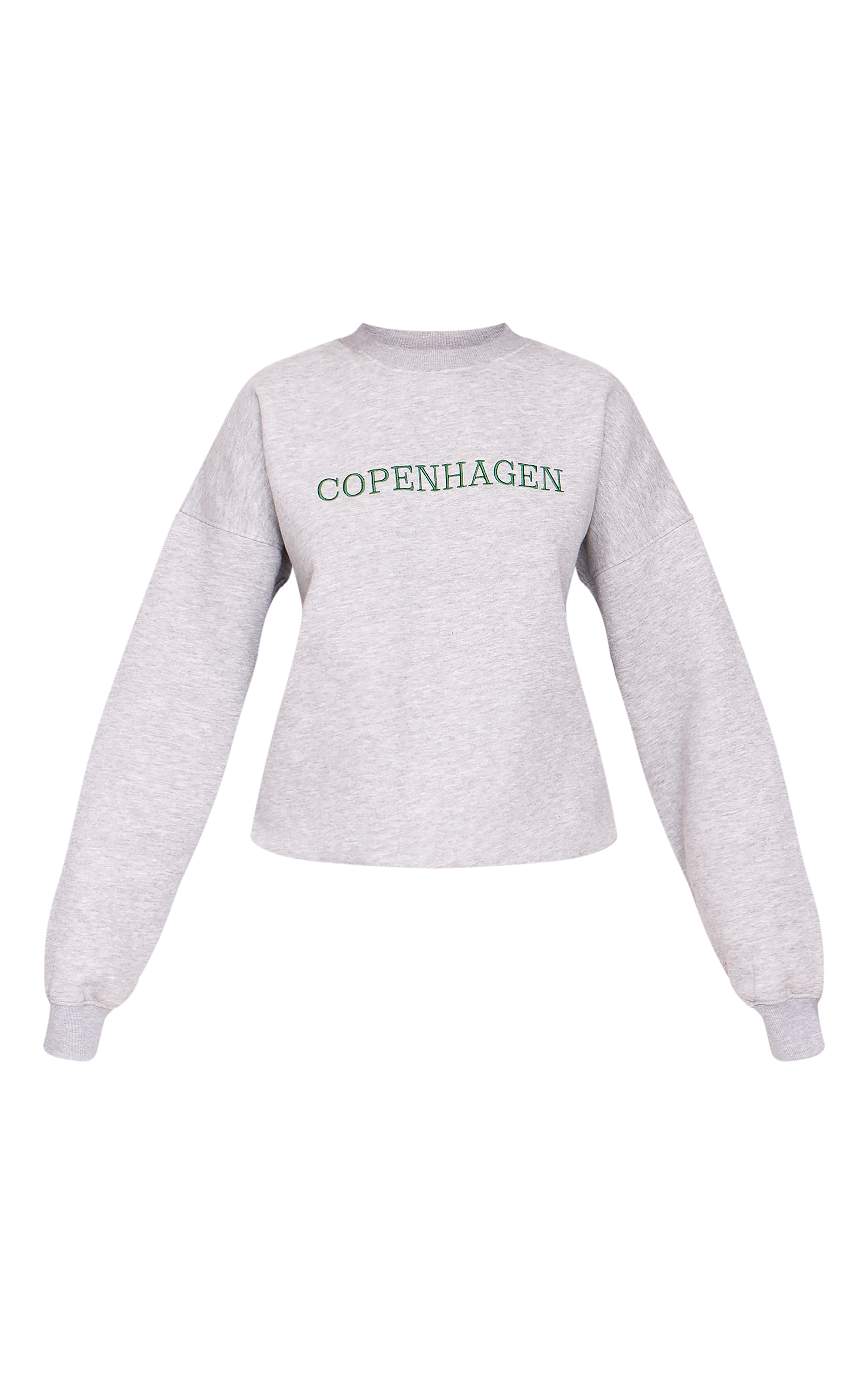 Ash Grey Oversized Copenhagen Embroidered Sweatshirt image 5