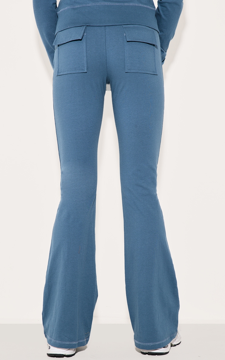 Midnight Blue Low Rise Skinny Flare Pants image 3