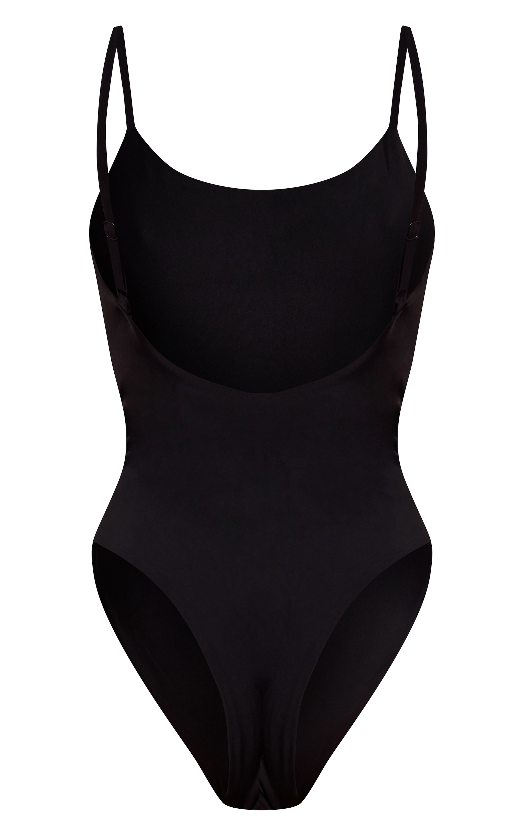 Black Ruched Low Back Swimsuit image 6