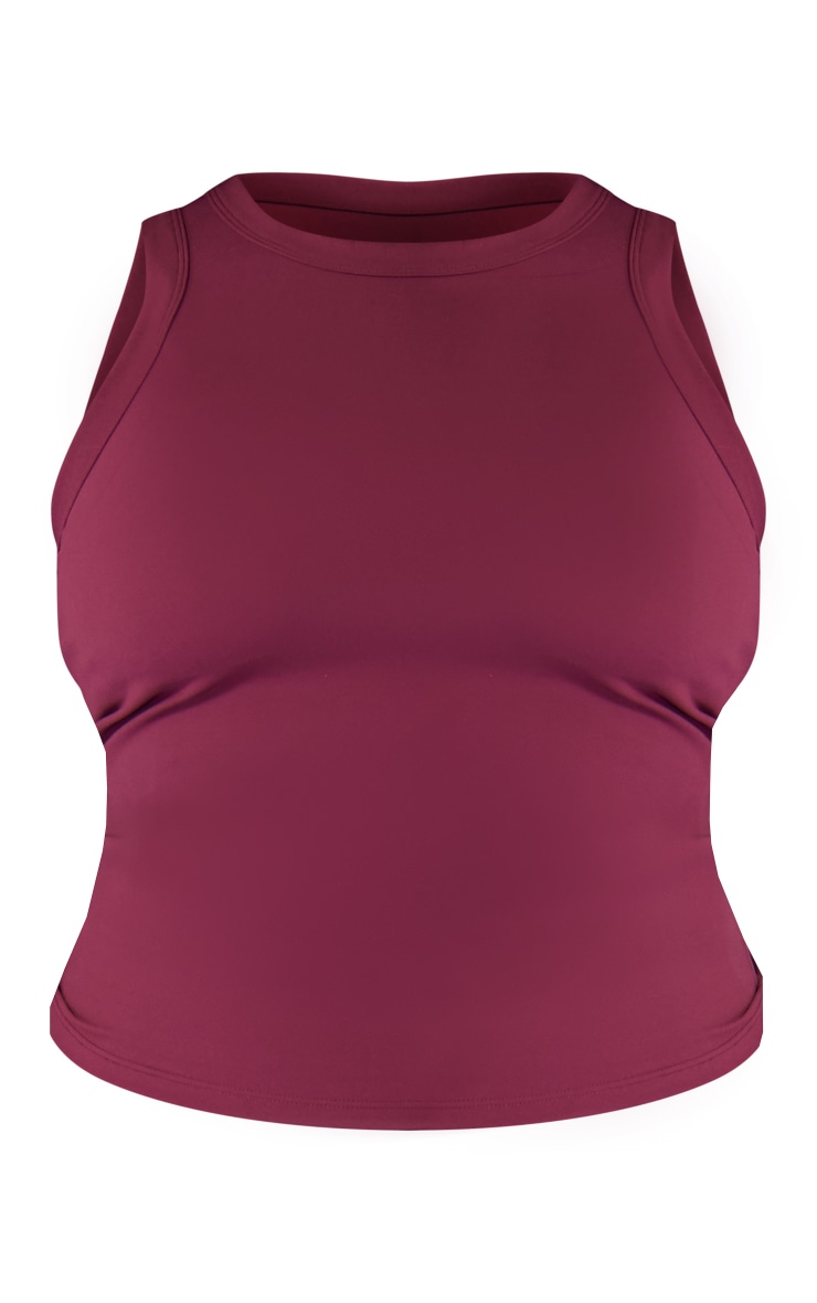 Plus Plum Sculpt Longline Gym Racer Top image 5