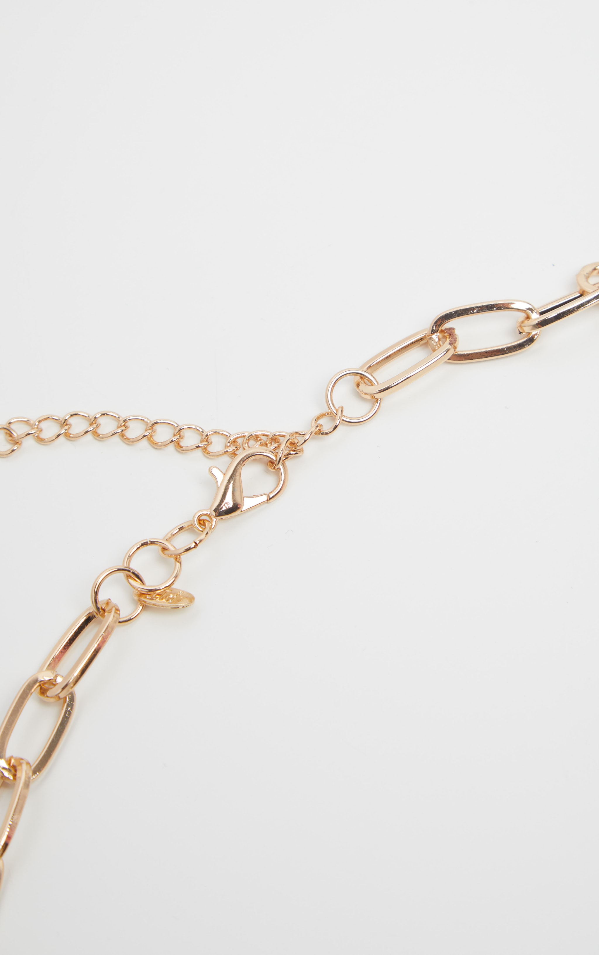 Lock chain necklace gold clearance