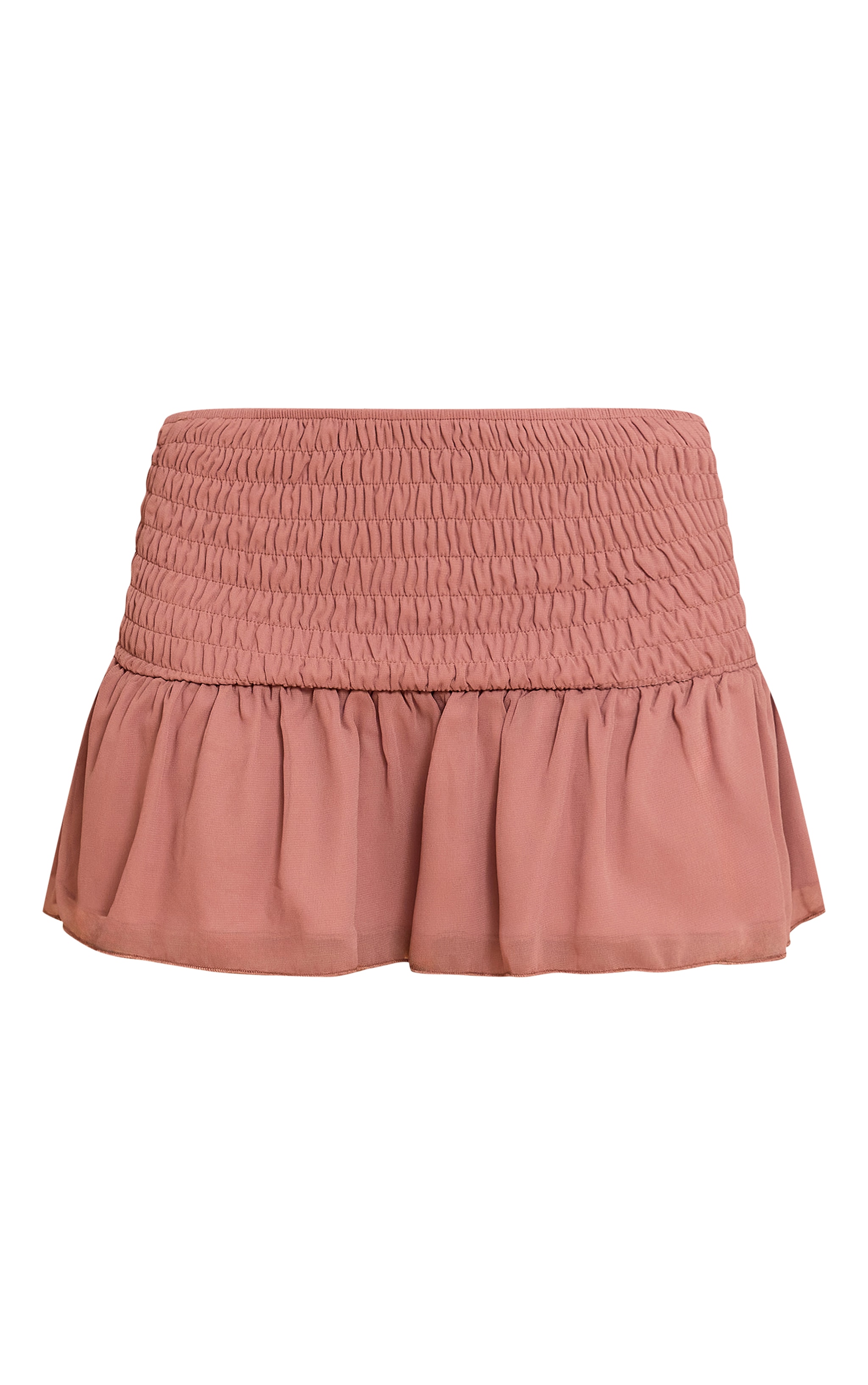 Mini-jupe fluide mauve à taille froncée image 6