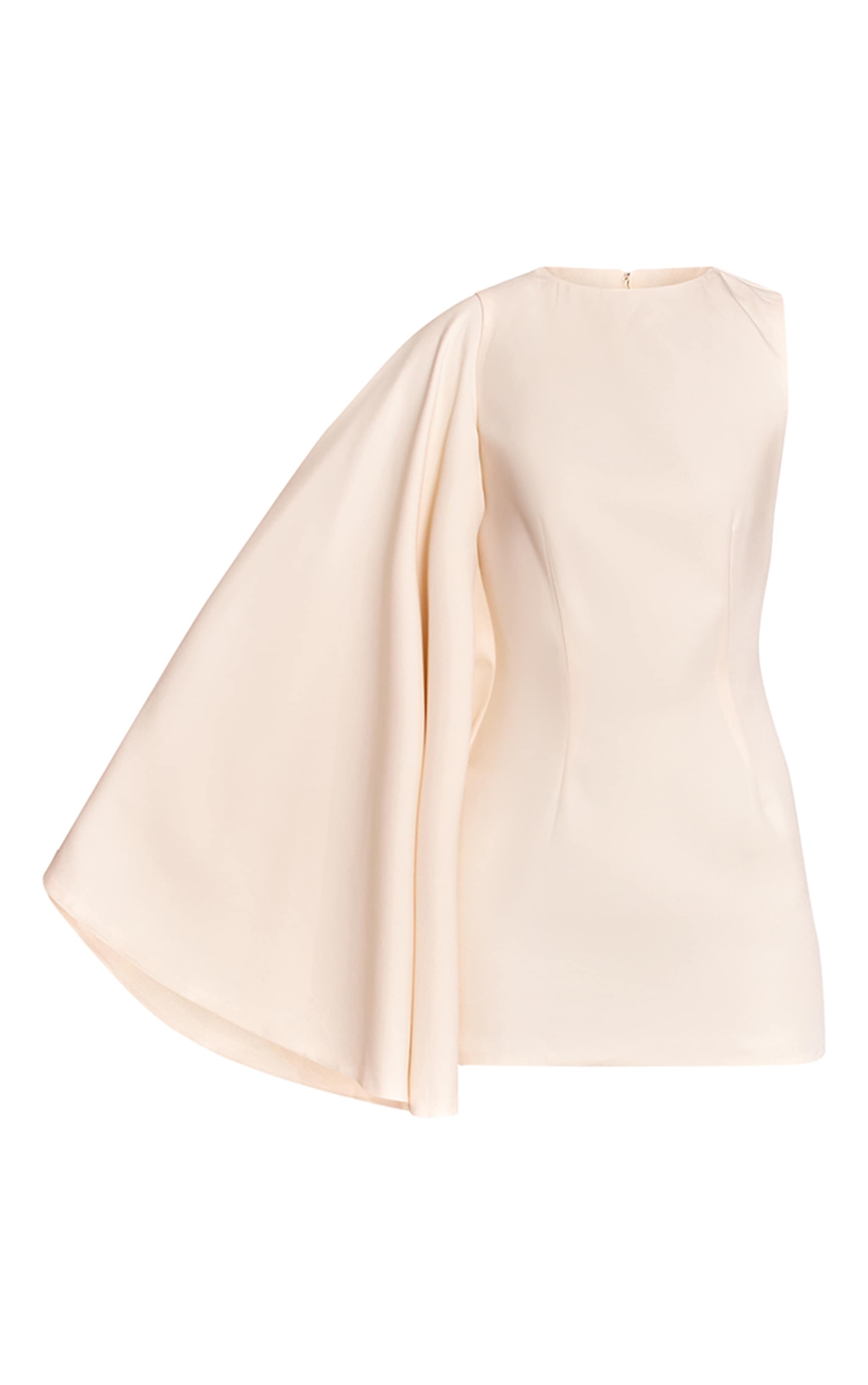 Cream Asymmetric Cape Mini Dress image 5