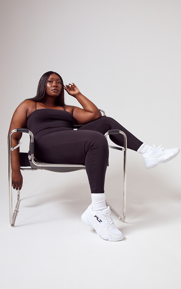 Essential Plus Black Basic Strappy Jumpsuit