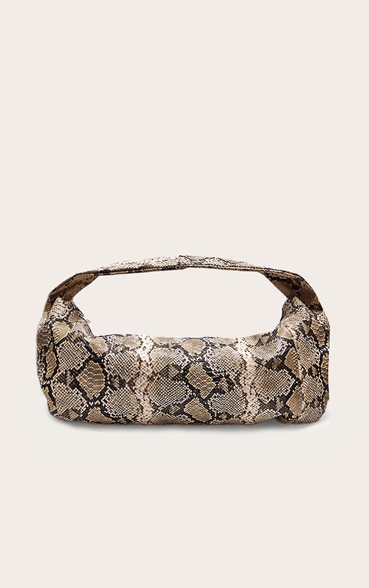 Snake Print Oversized PU Tote image 1