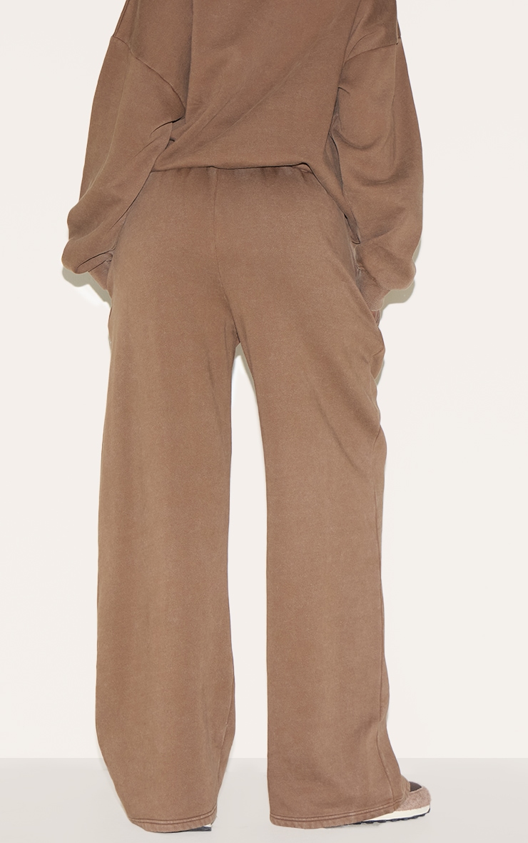 Taupe Saint Louis Embroidered Wide Leg Sweatpants image 3