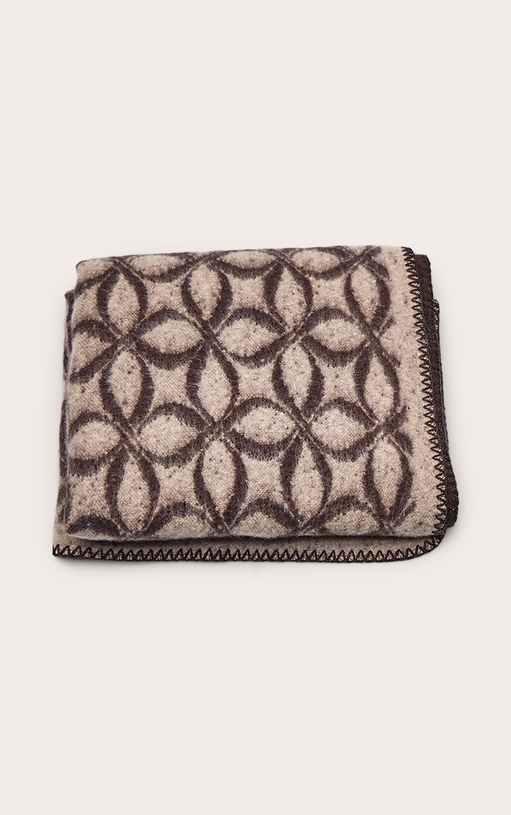 Chocolate Jacquard Soft Touch Scarf image 2